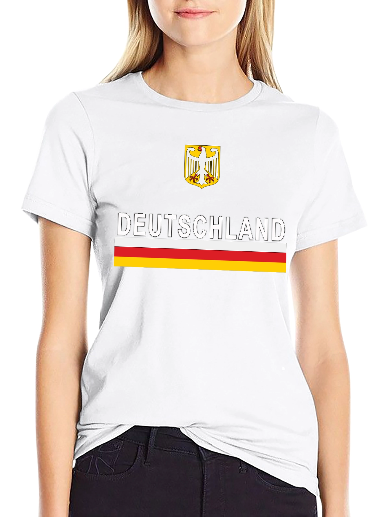 Deutschland Eagle Crest Graphic Tee - Black