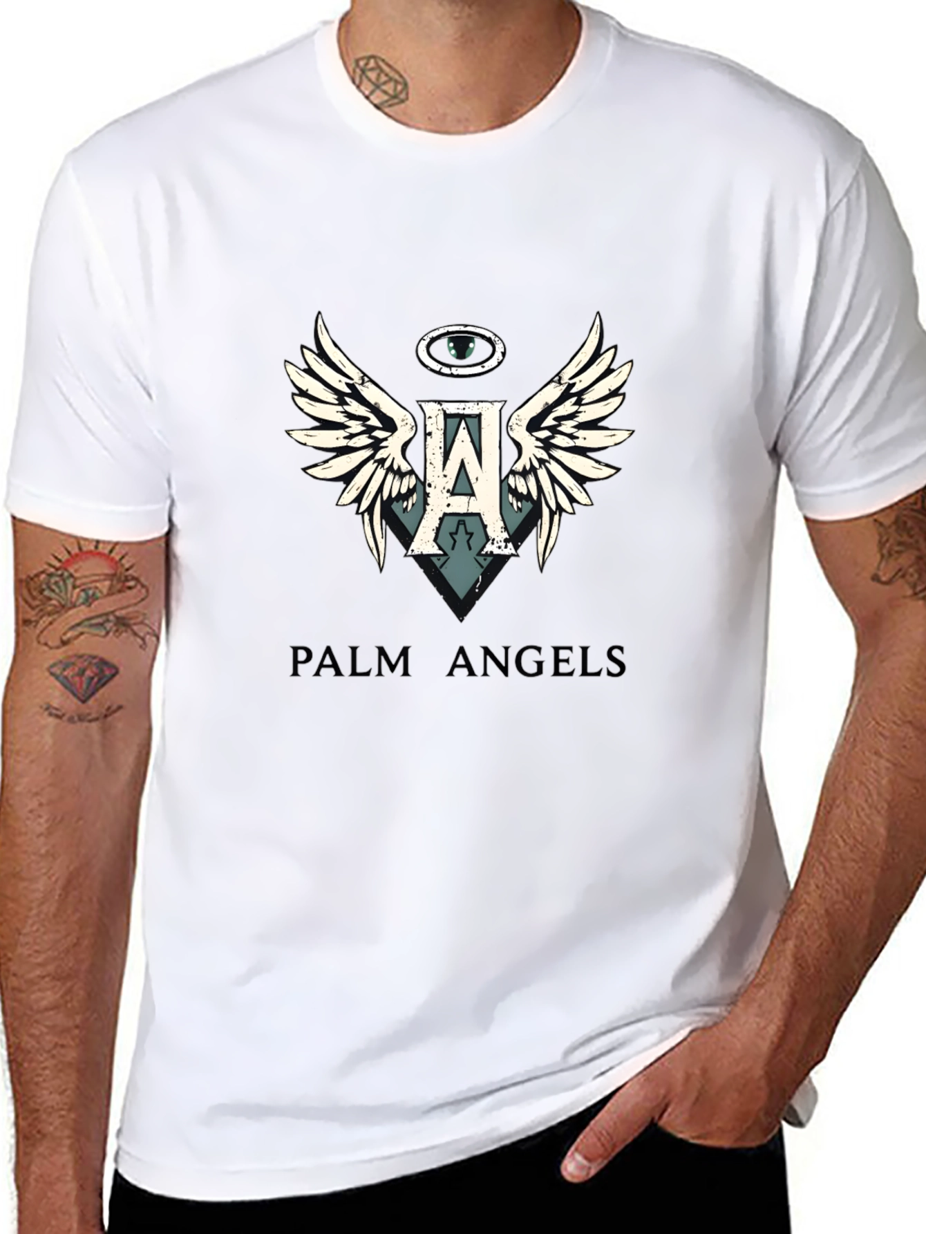 Palm Angels Black Graphic Tee