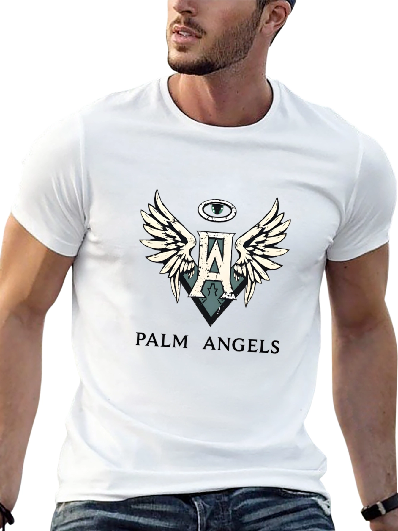 Palm Angels Black Graphic Tee
