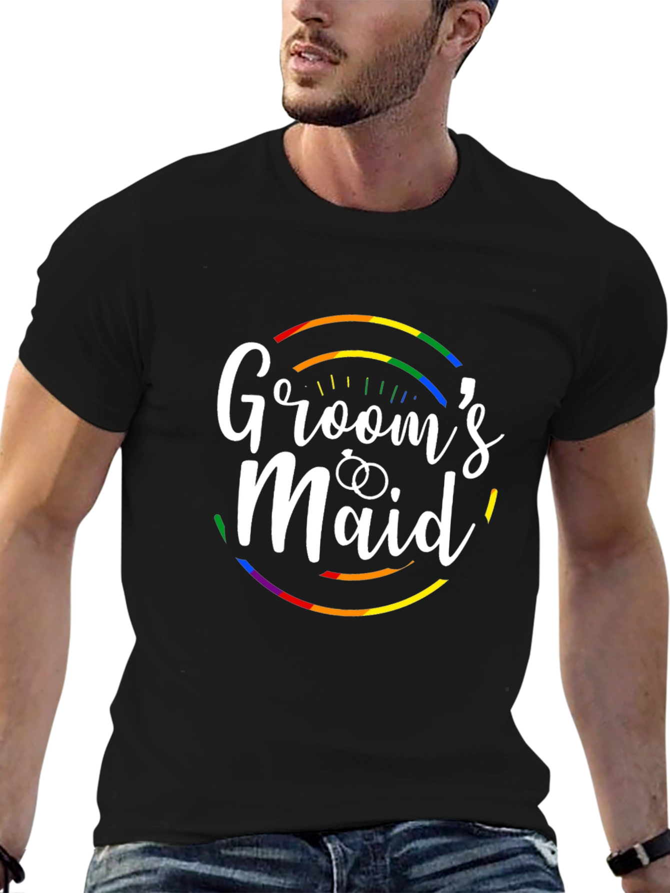 Grooms Maid Pride LGBTQ T-Shirt