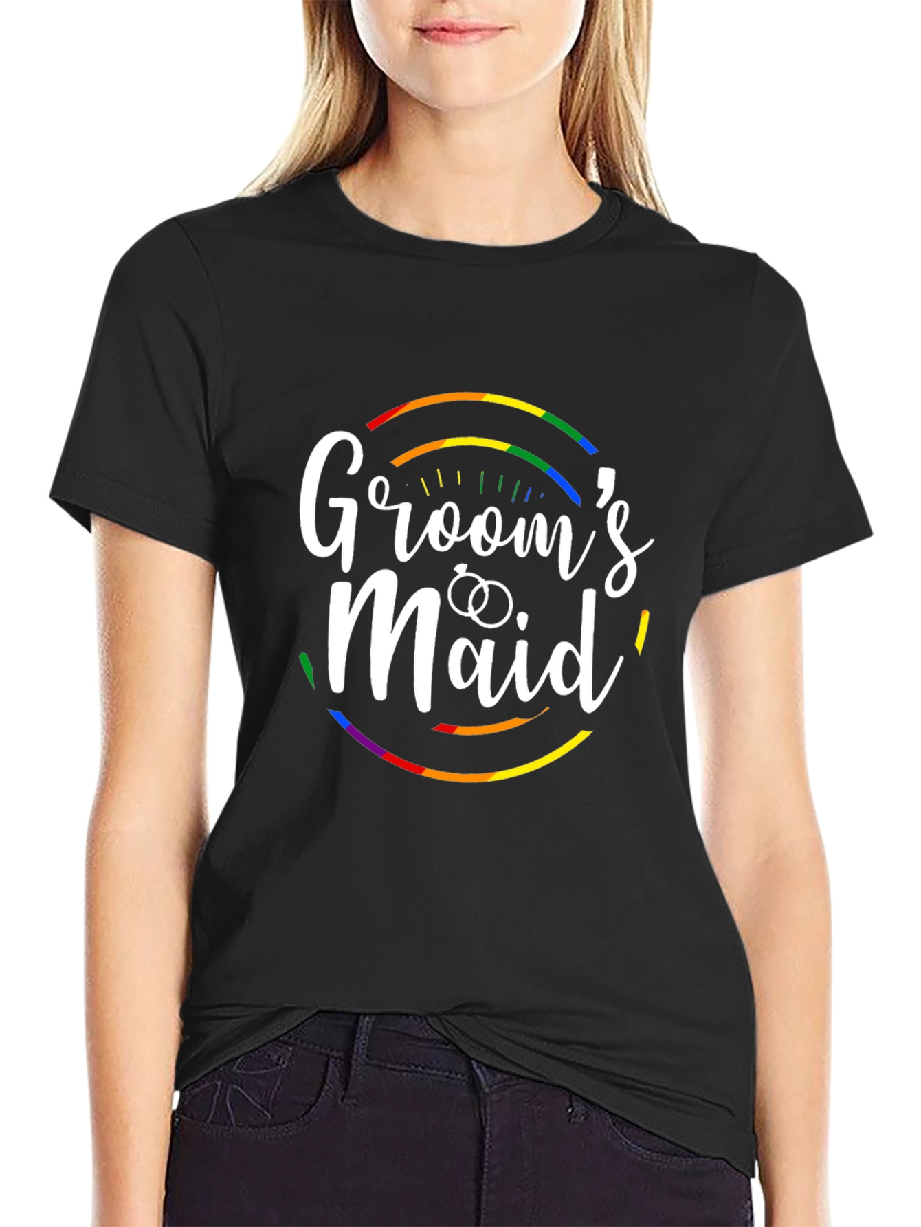 Grooms Maid Pride LGBTQ T-Shirt