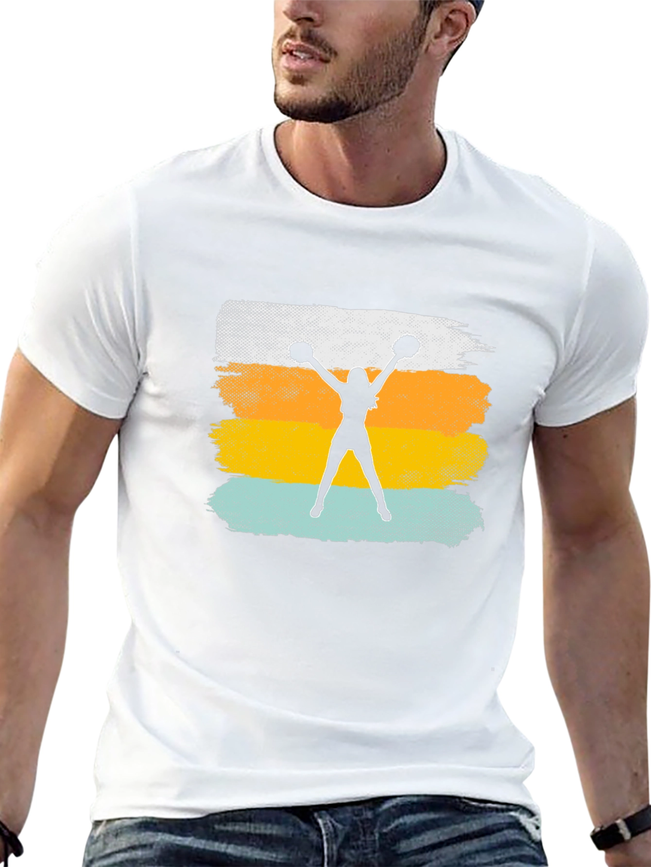 Cheerleader Silhouette Graphic T-Shirt
