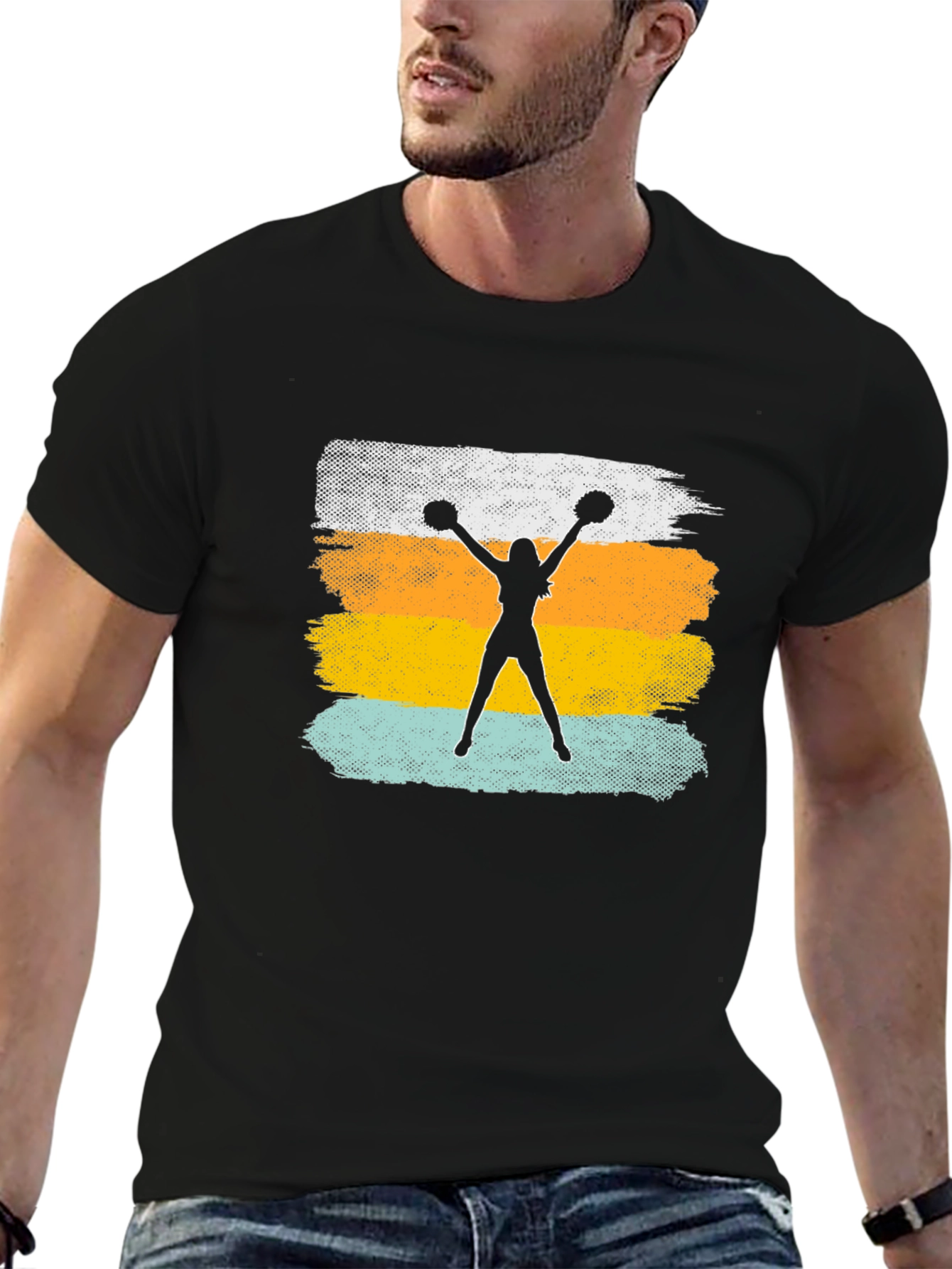 Cheerleader Silhouette Graphic T-Shirt
