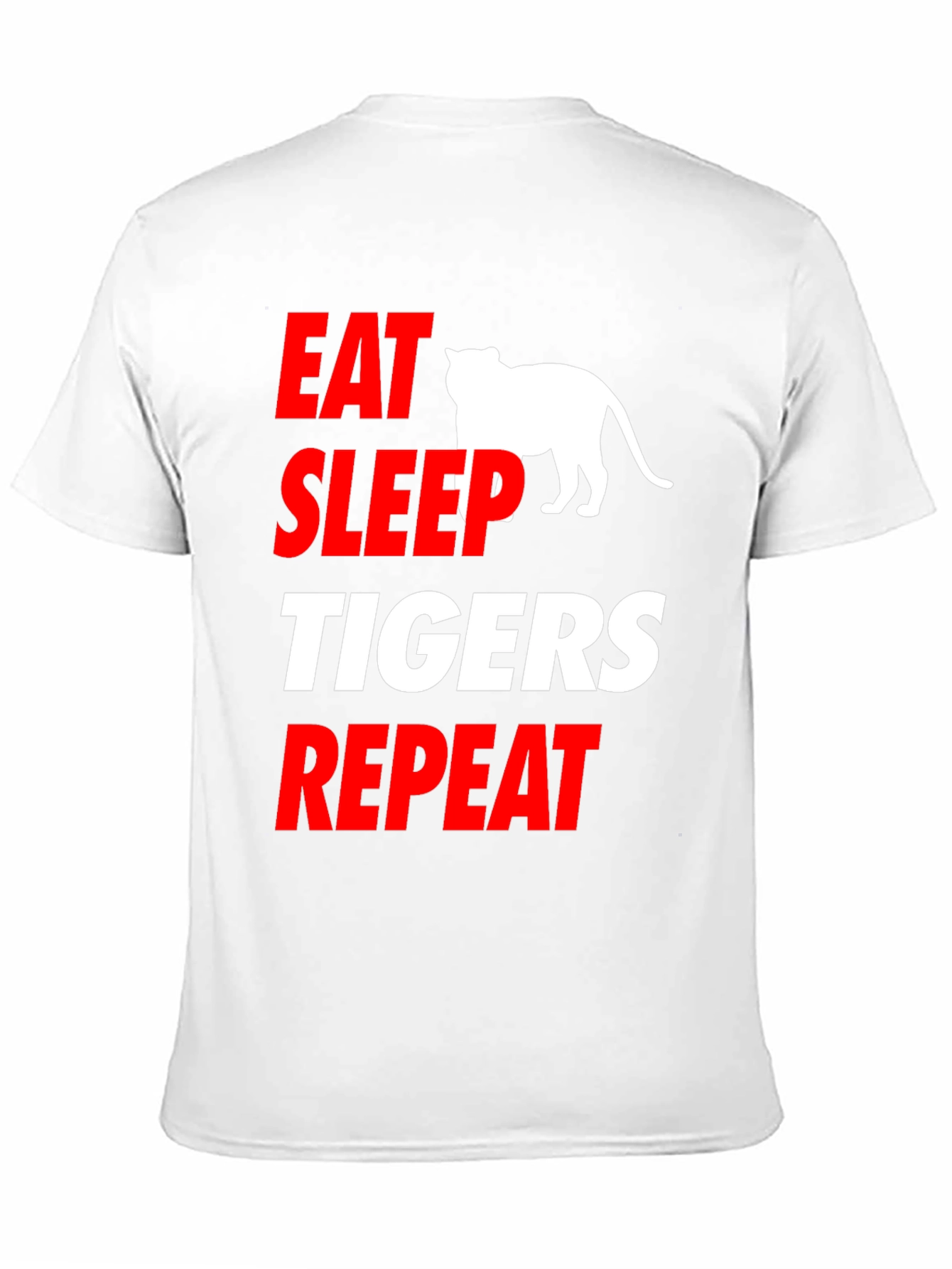 Eat Sleep Tigers Repeat Black T-Shirt