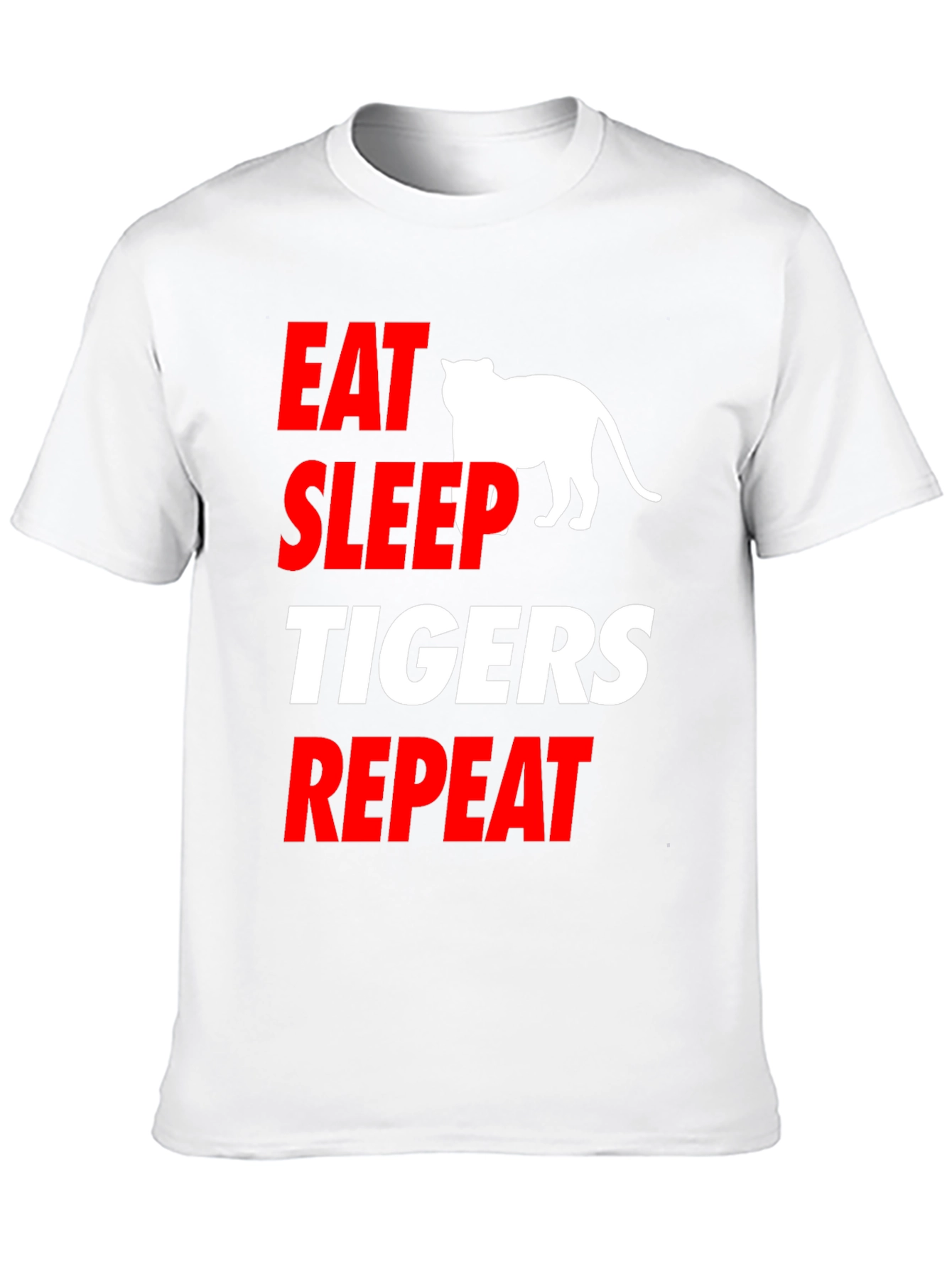 Eat Sleep Tigers Repeat Black T-Shirt
