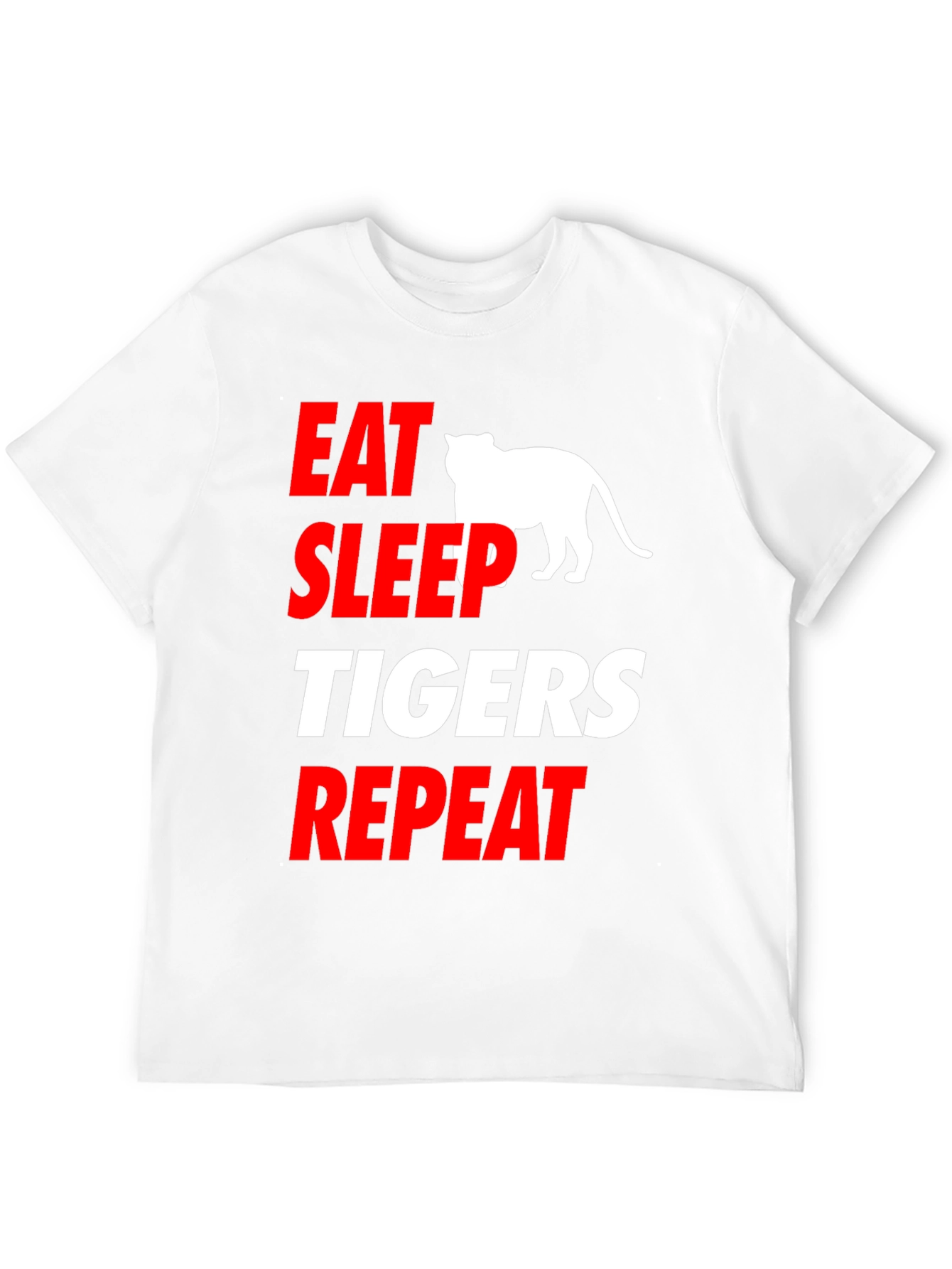 Eat Sleep Tigers Repeat Black T-Shirt