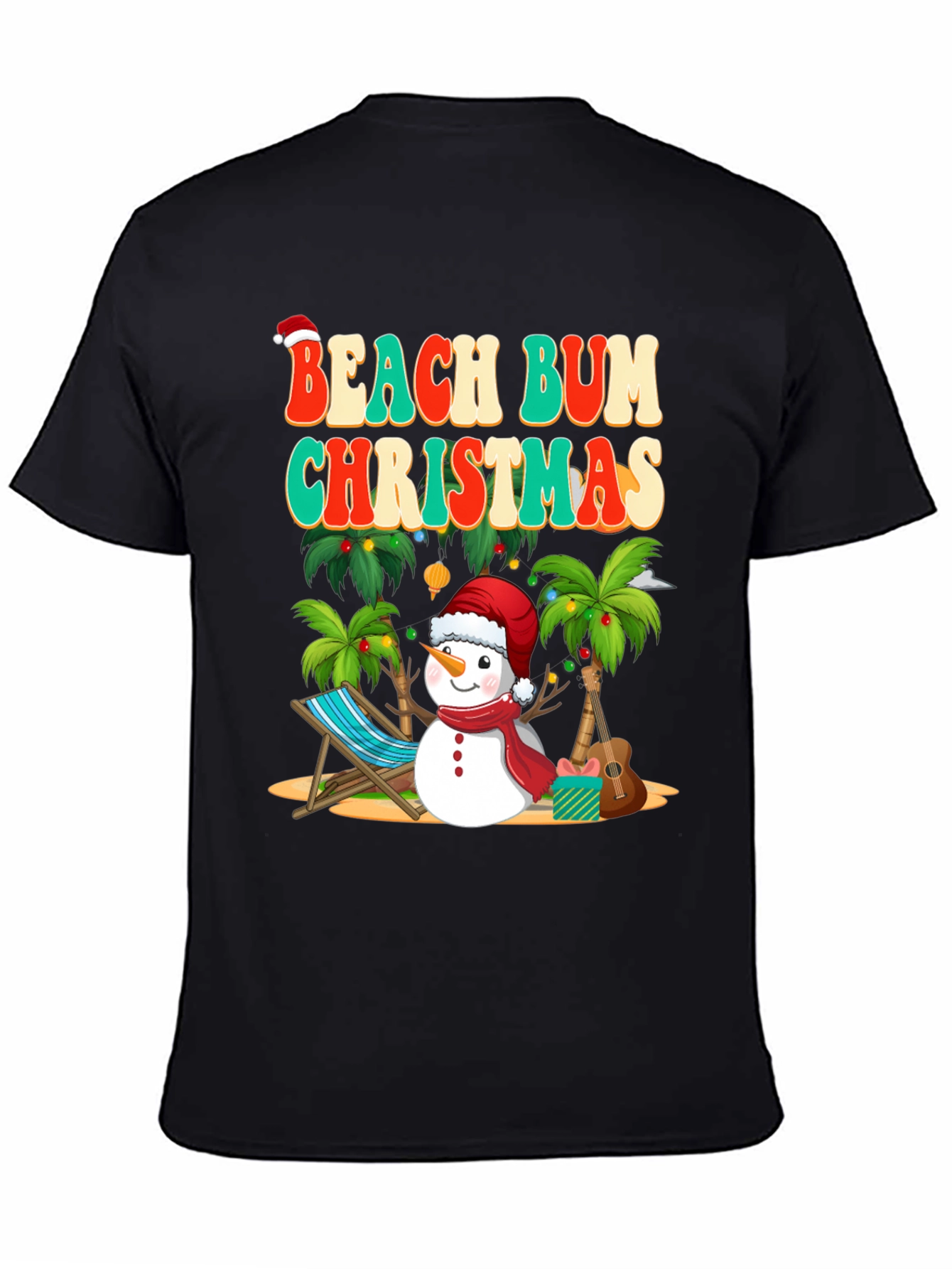 Beach Bum Christmas T-Shirt Holiday Graphic Tee