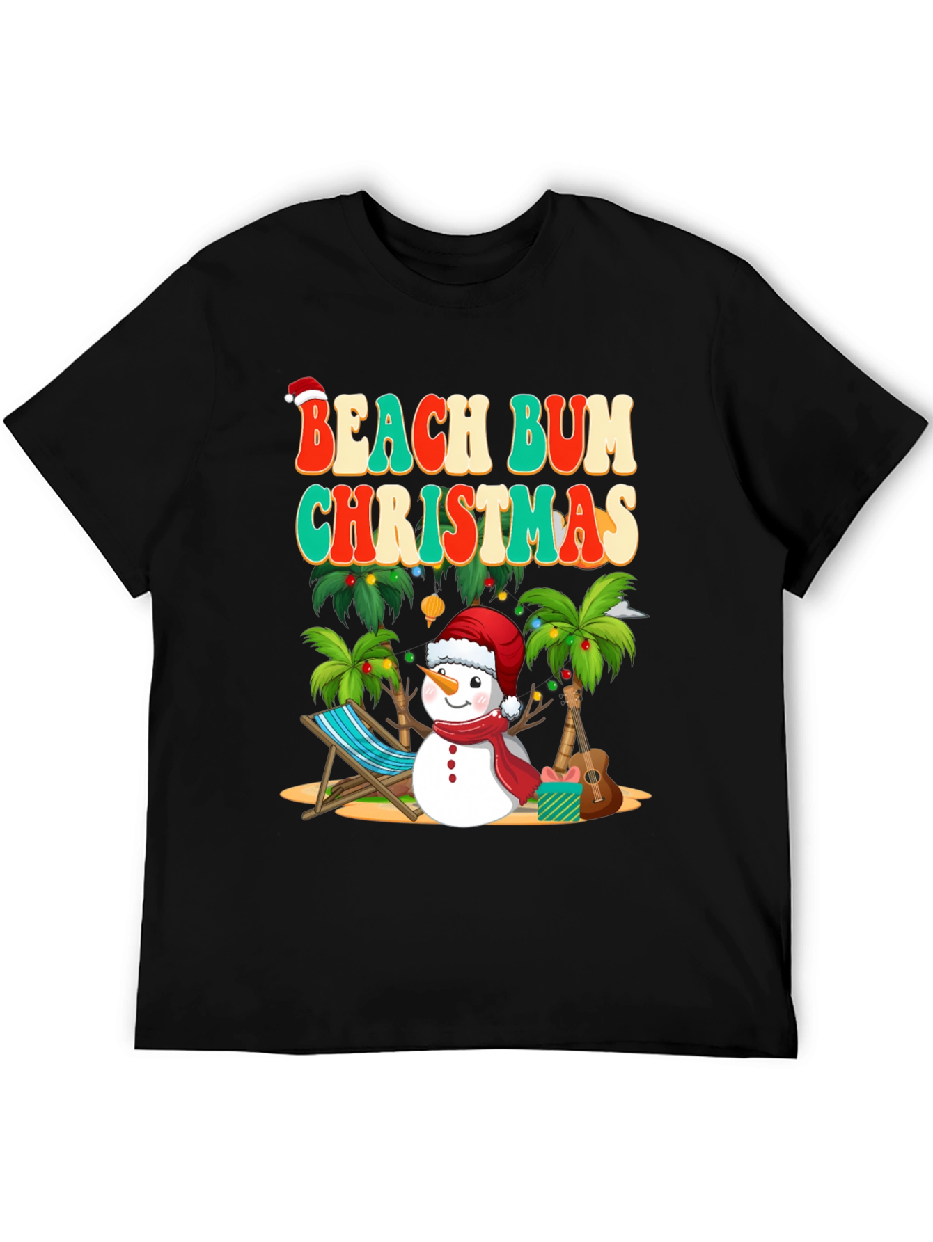 Beach Bum Christmas T-Shirt Holiday Graphic Tee
