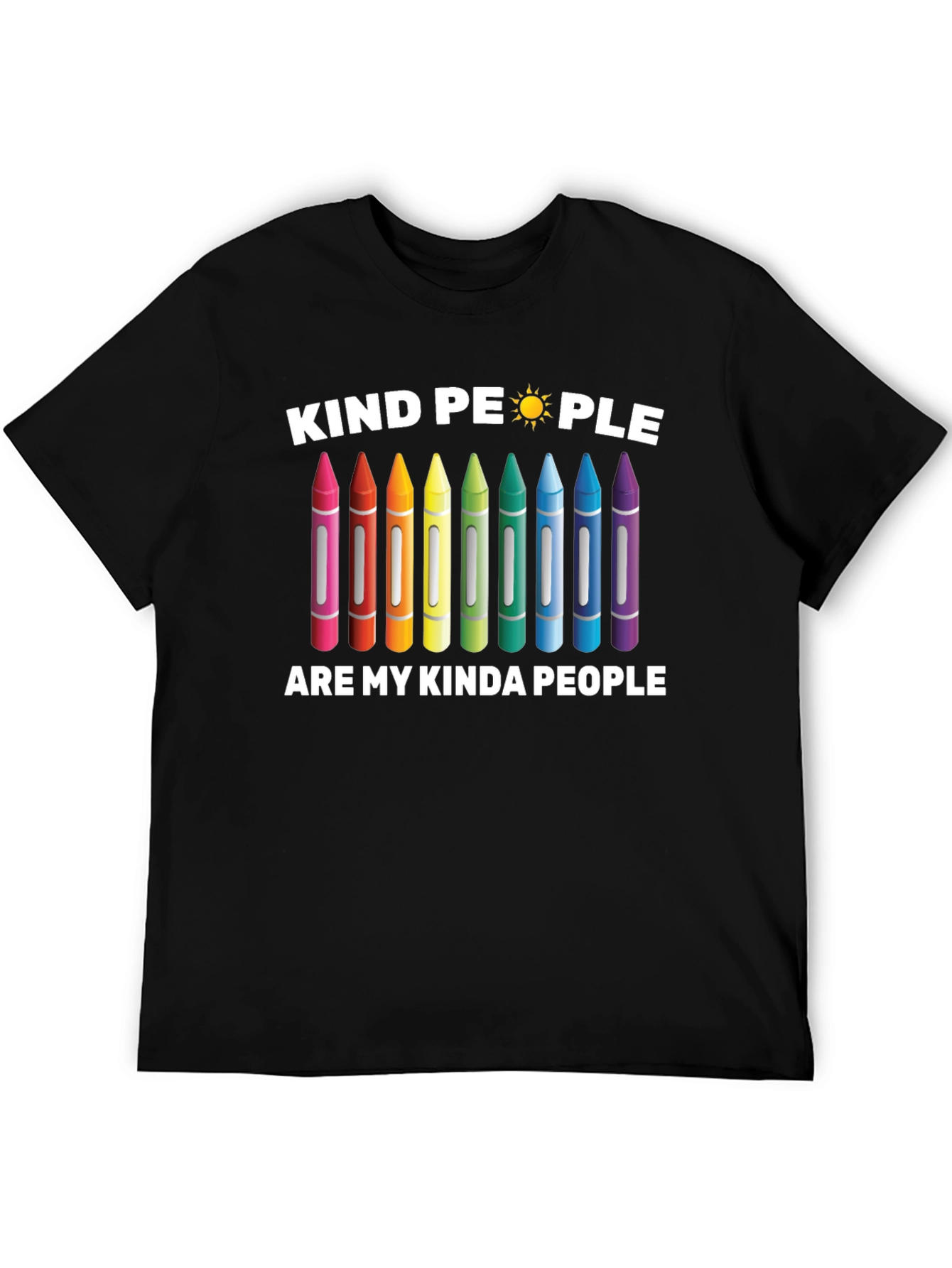 Kind People Crayon Graphic T-Shirt