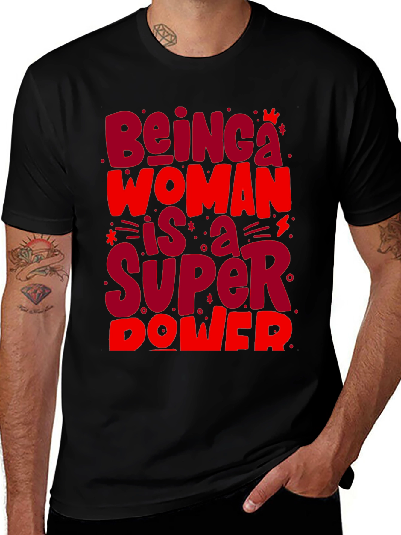 Empowered Woman Super Power Graphic Tee