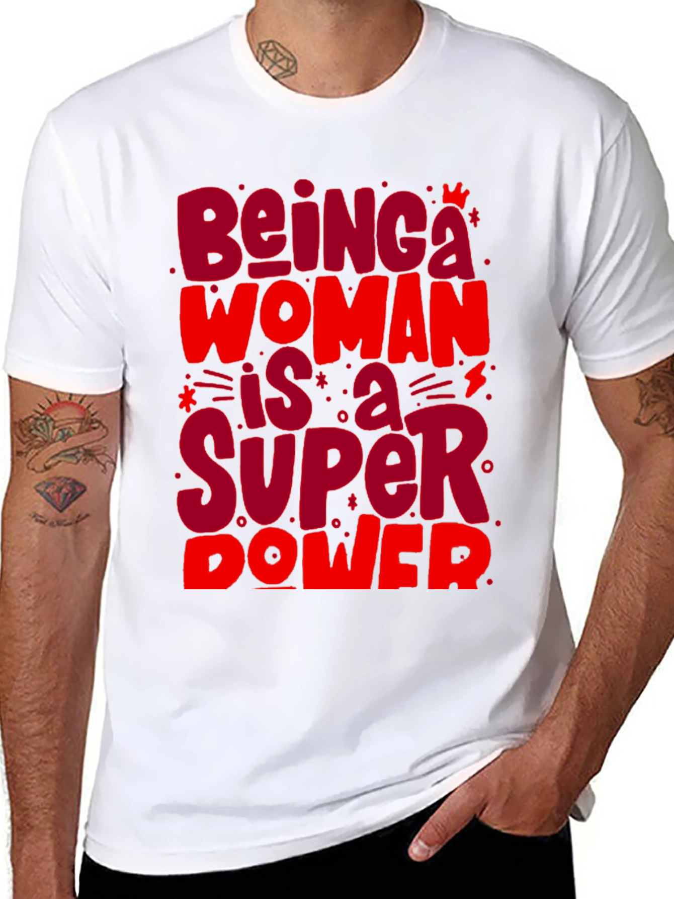 Empowered Woman Super Power Graphic Tee