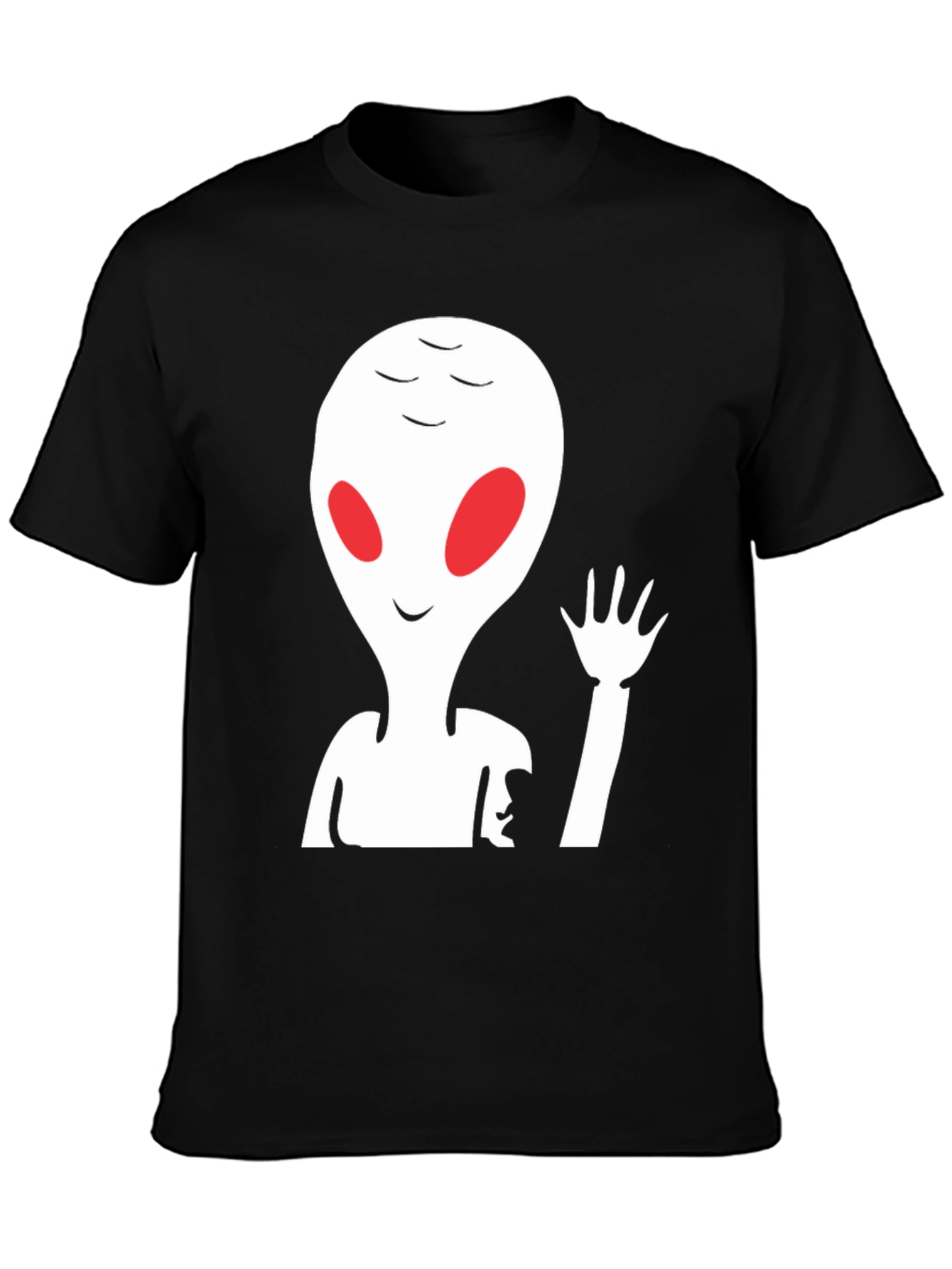 Alien Graphic Print Crew Neck Tee