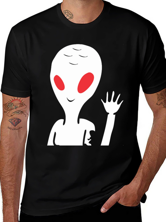 Alien Graphic Print Crew Neck Tee