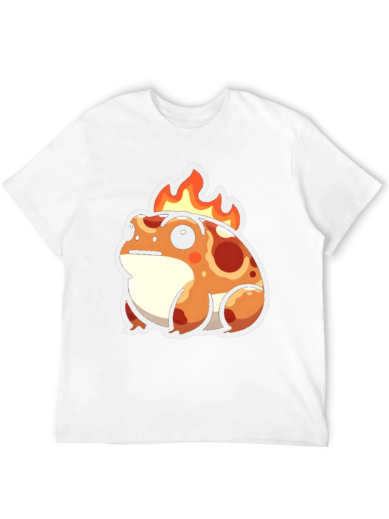 Flaming Frog Graphic Tee - Cool Cartoon T-Shirt