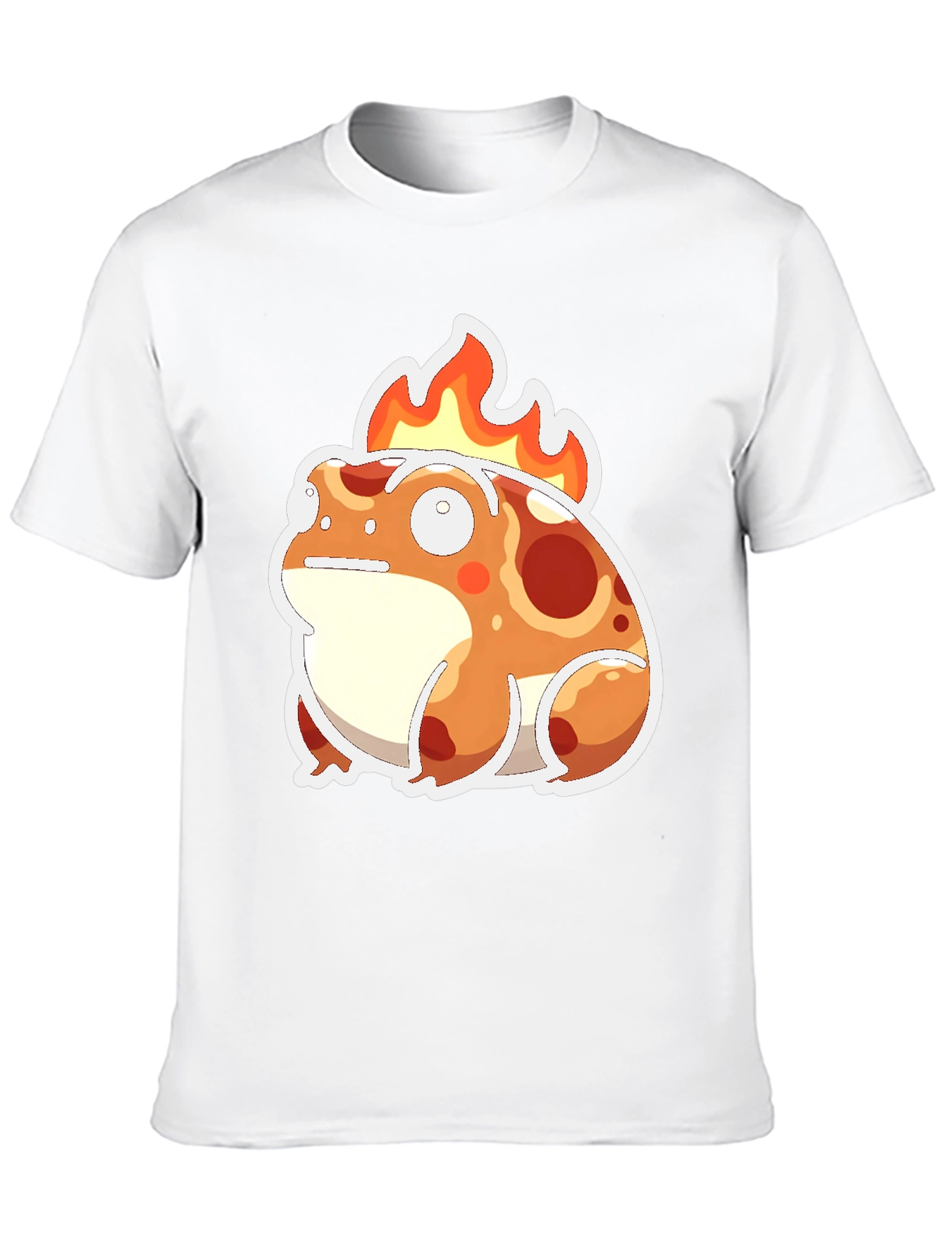 Flaming Frog Graphic Tee - Cool Cartoon T-Shirt