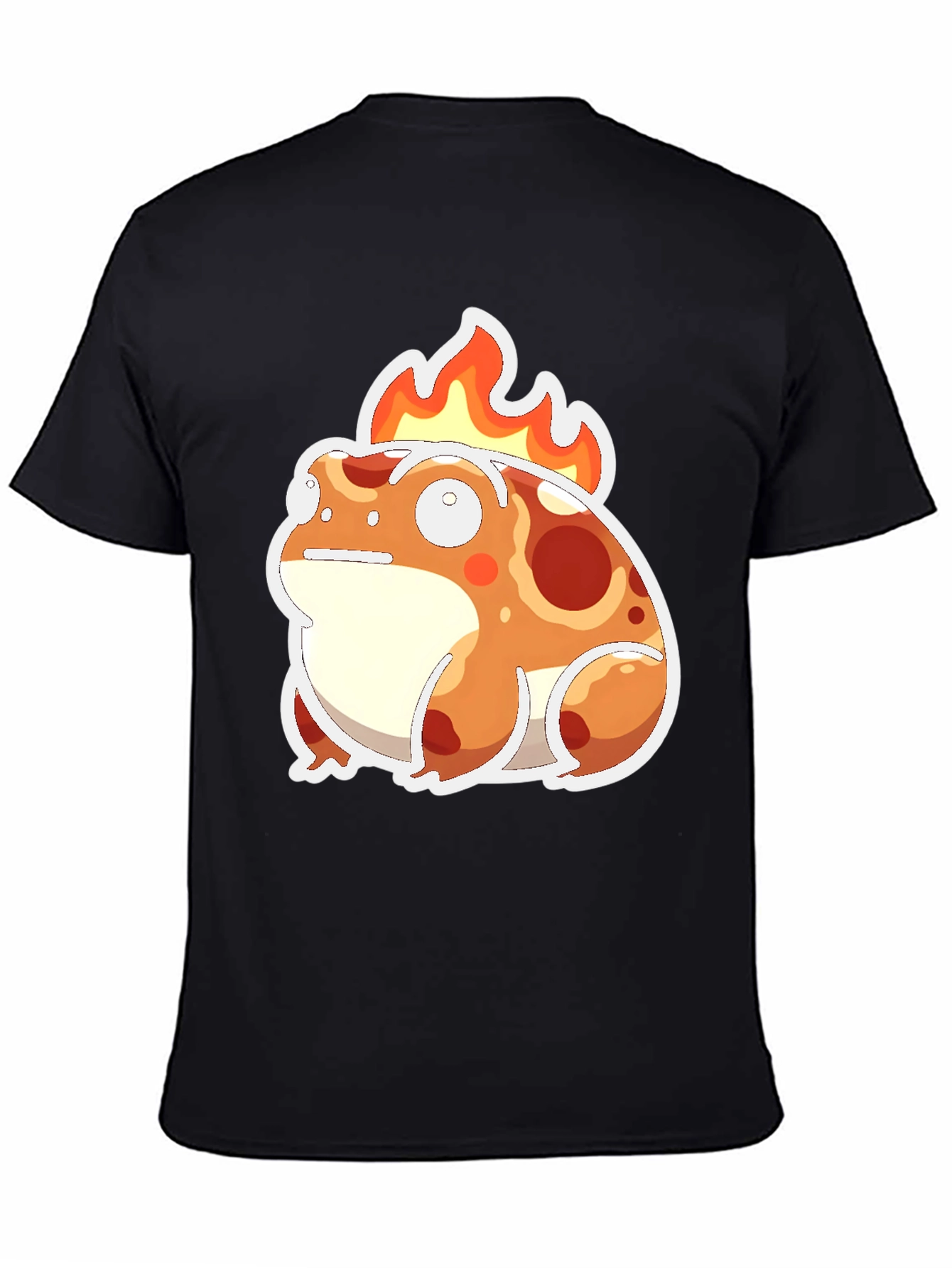 Flaming Frog Graphic Tee - Cool Cartoon T-Shirt