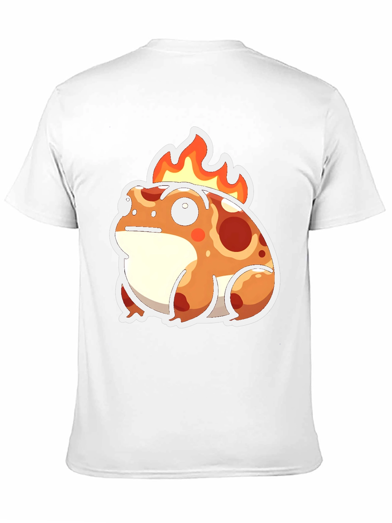 Flaming Frog Graphic Tee - Cool Cartoon T-Shirt