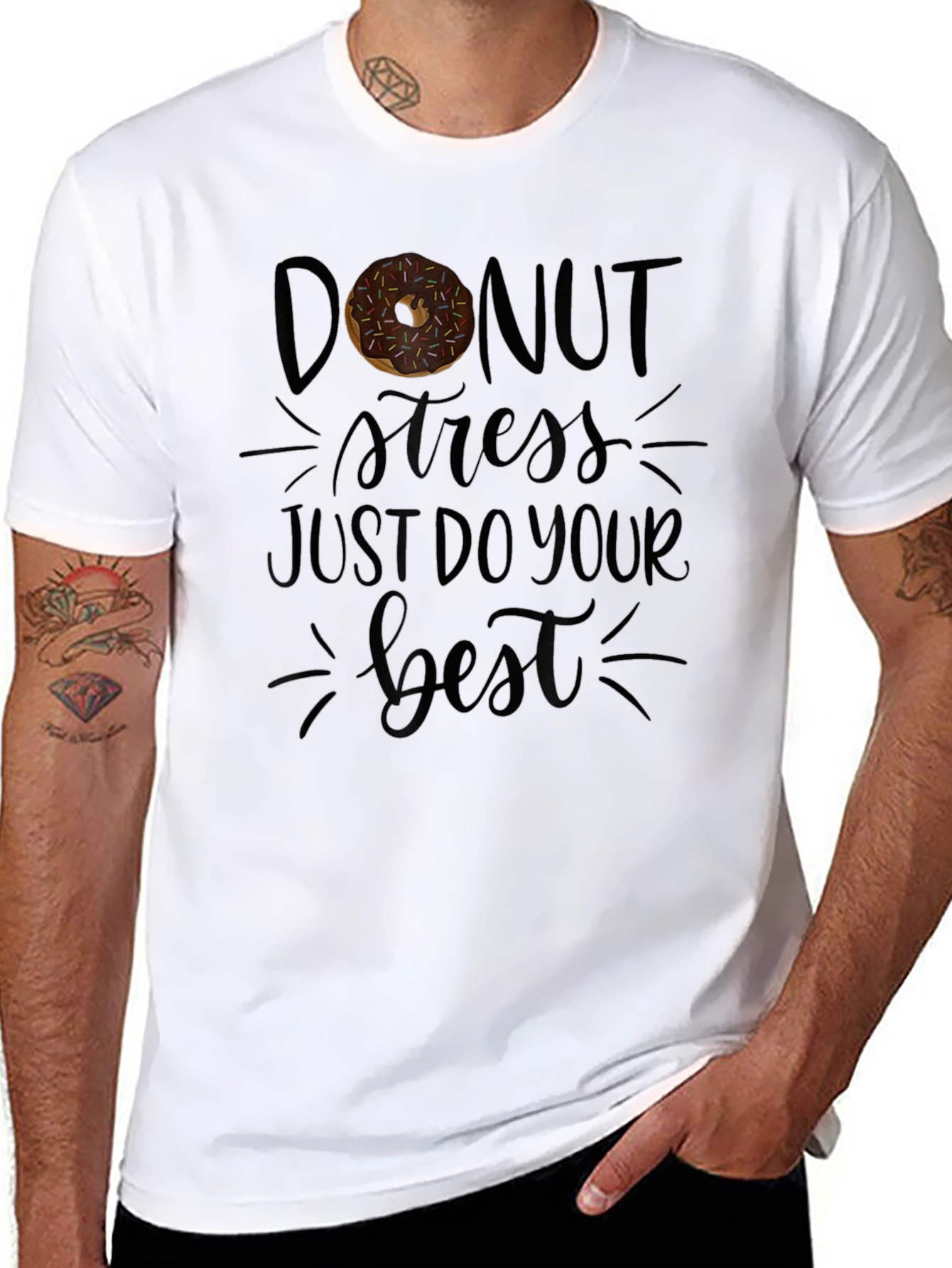 Donut Stress T-Shirt Funny Graphic Tee