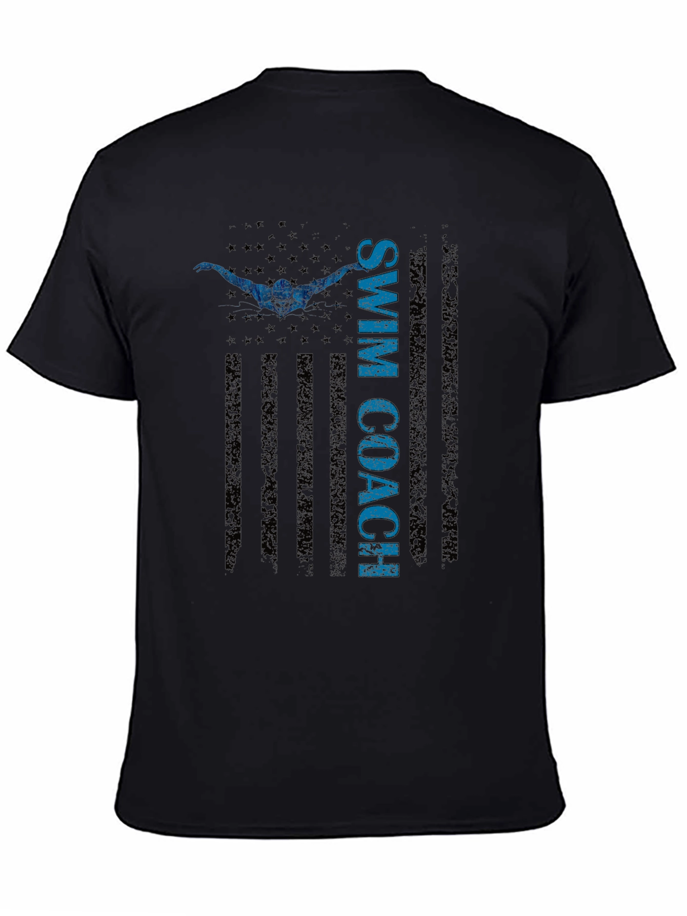 Swim Coach T-Shirt - USA Flag