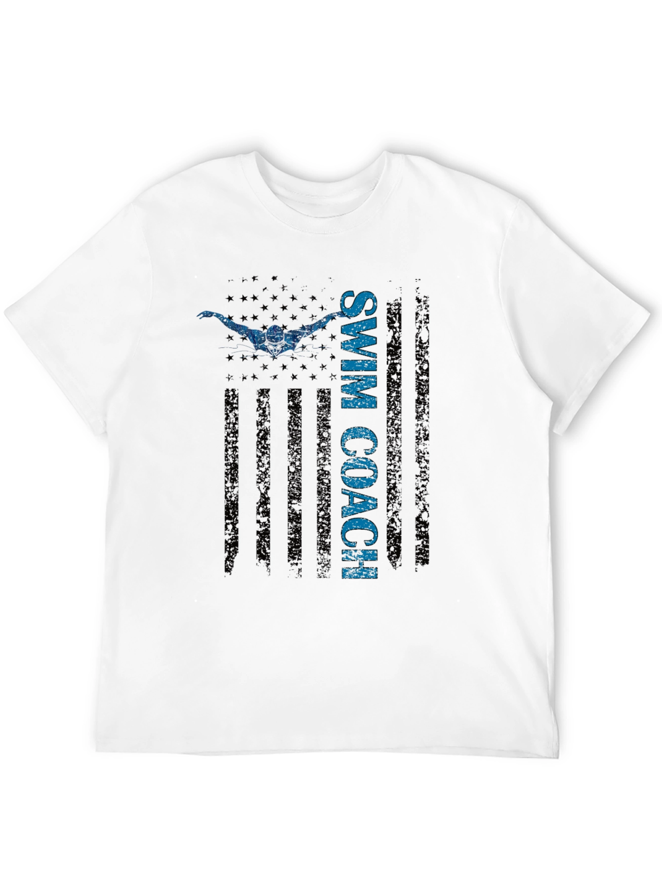 Swim Coach T-Shirt - USA Flag