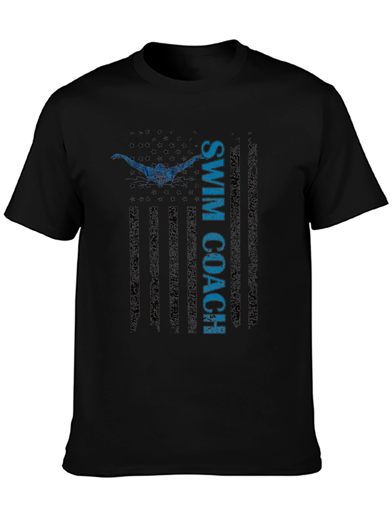 Swim Coach T-Shirt - USA Flag