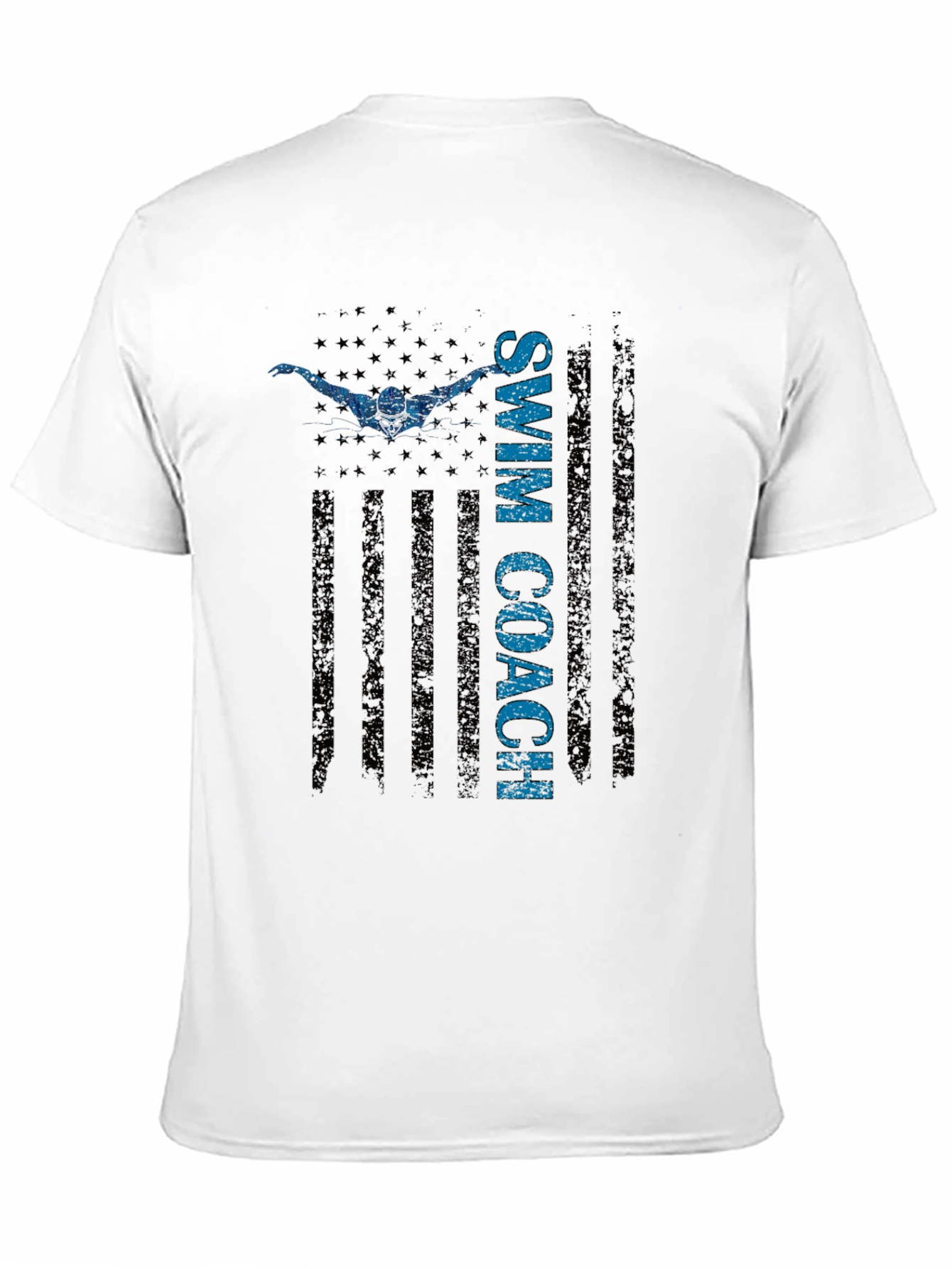 Swim Coach T-Shirt - USA Flag