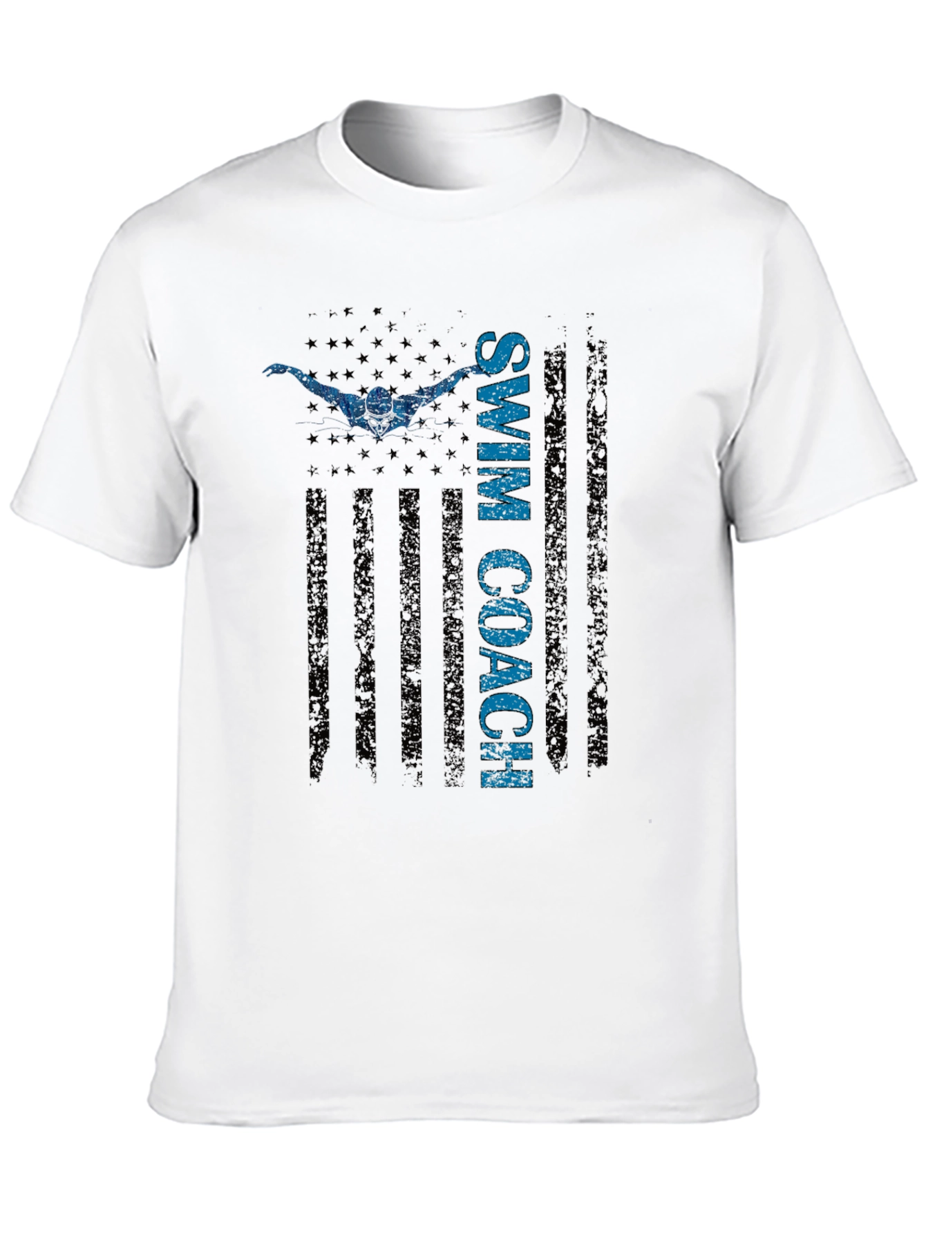 Swim Coach T-Shirt - USA Flag