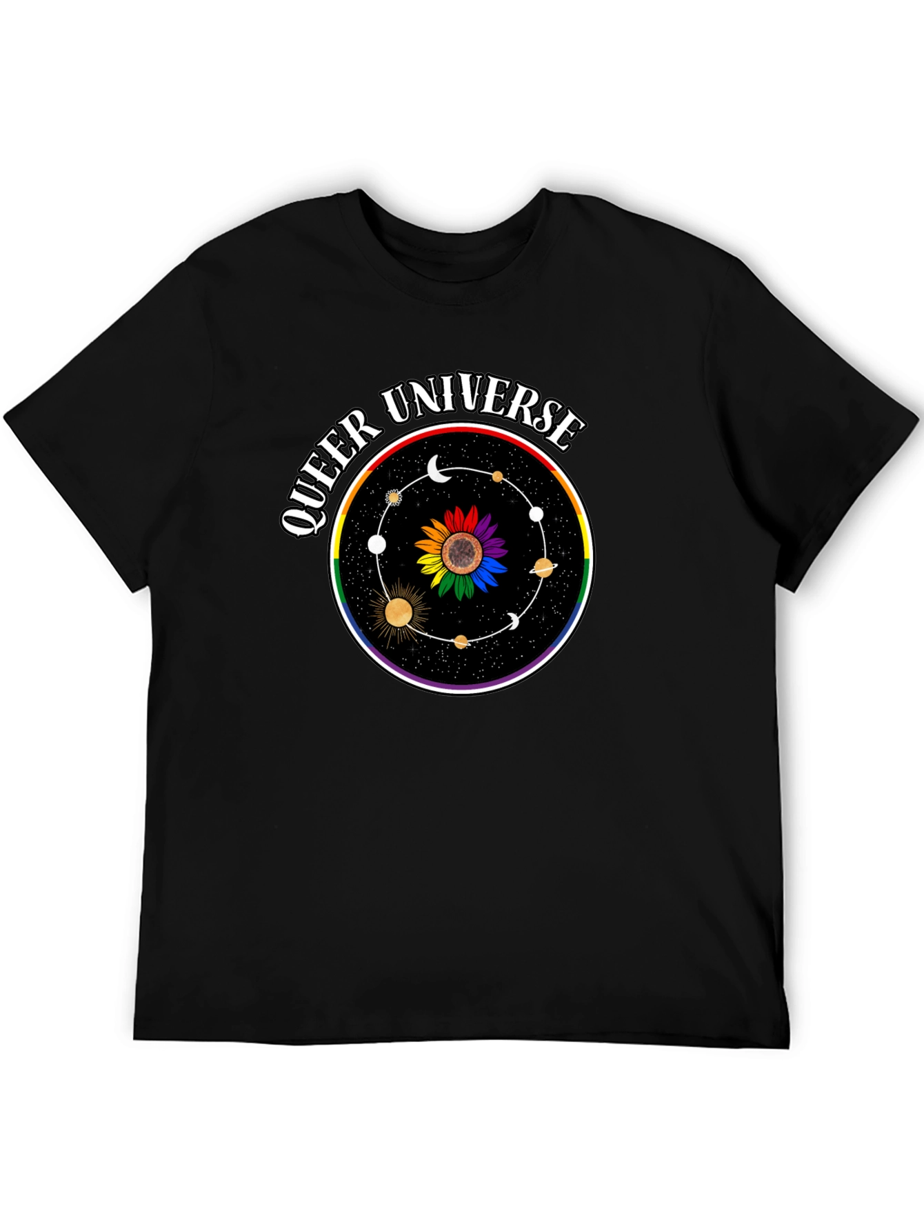 Queer Universe Graphic Tee - Black T-Shirt