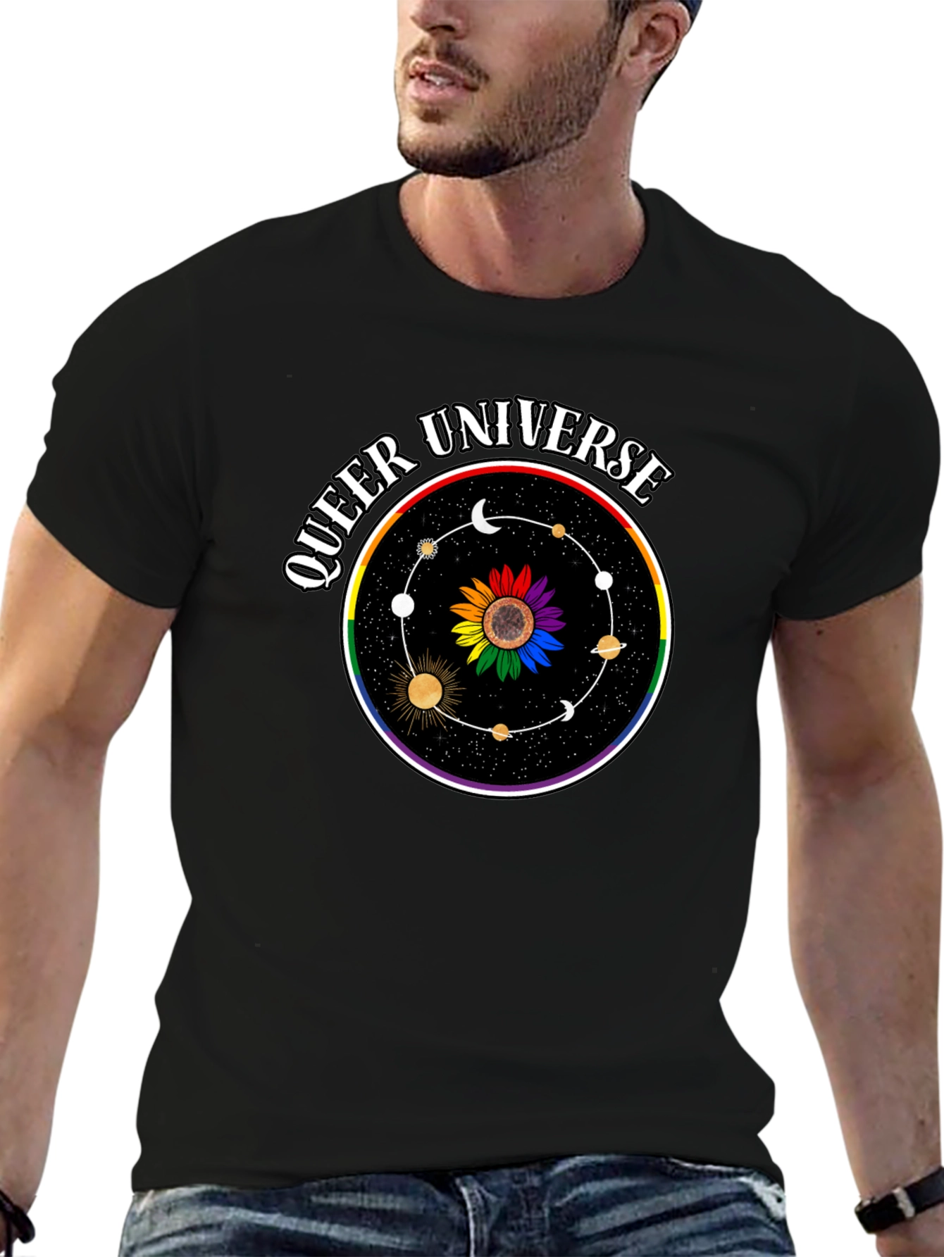 Queer Universe Graphic Tee - Black T-Shirt