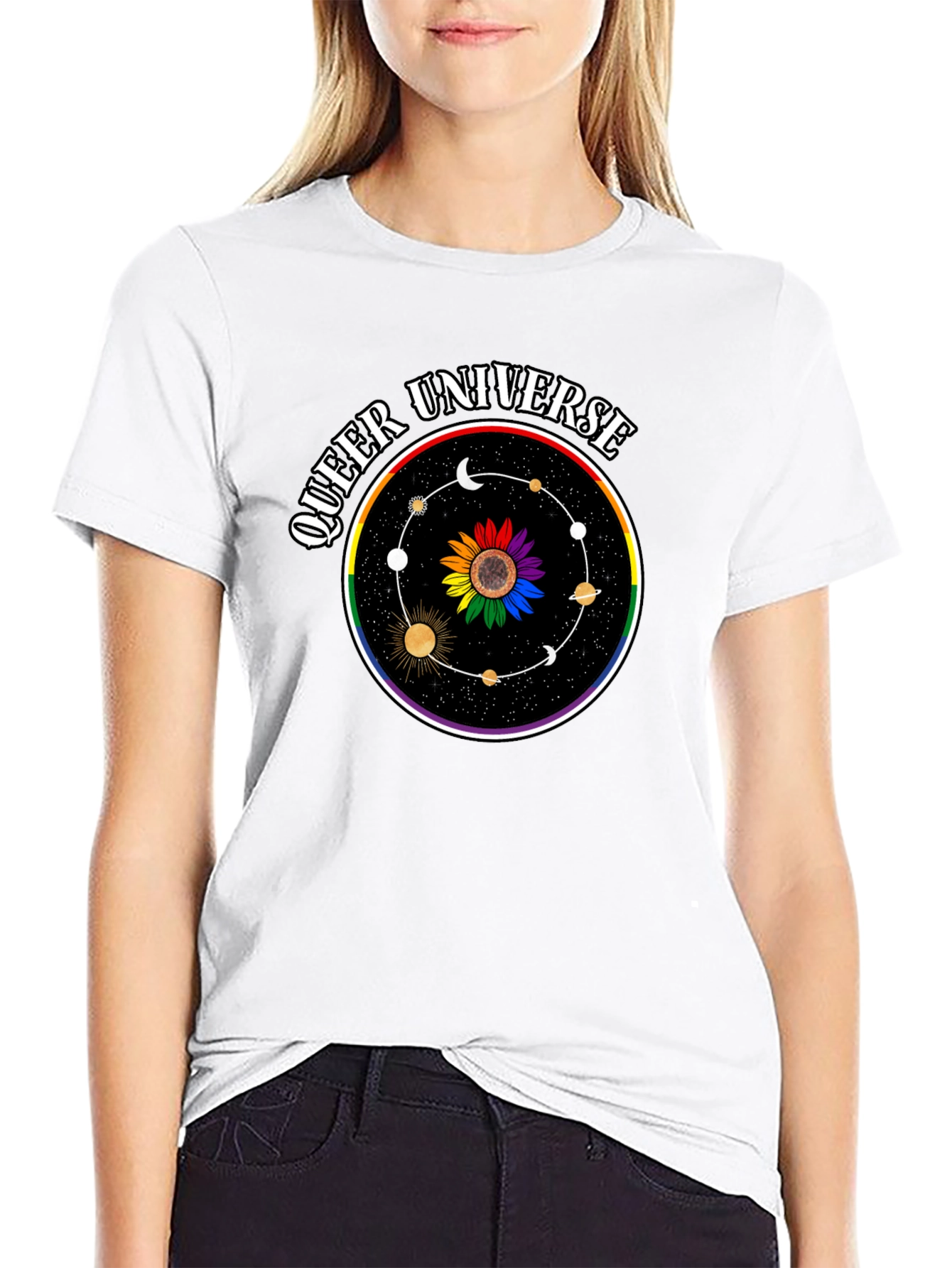 Queer Universe Graphic Tee - Black T-Shirt