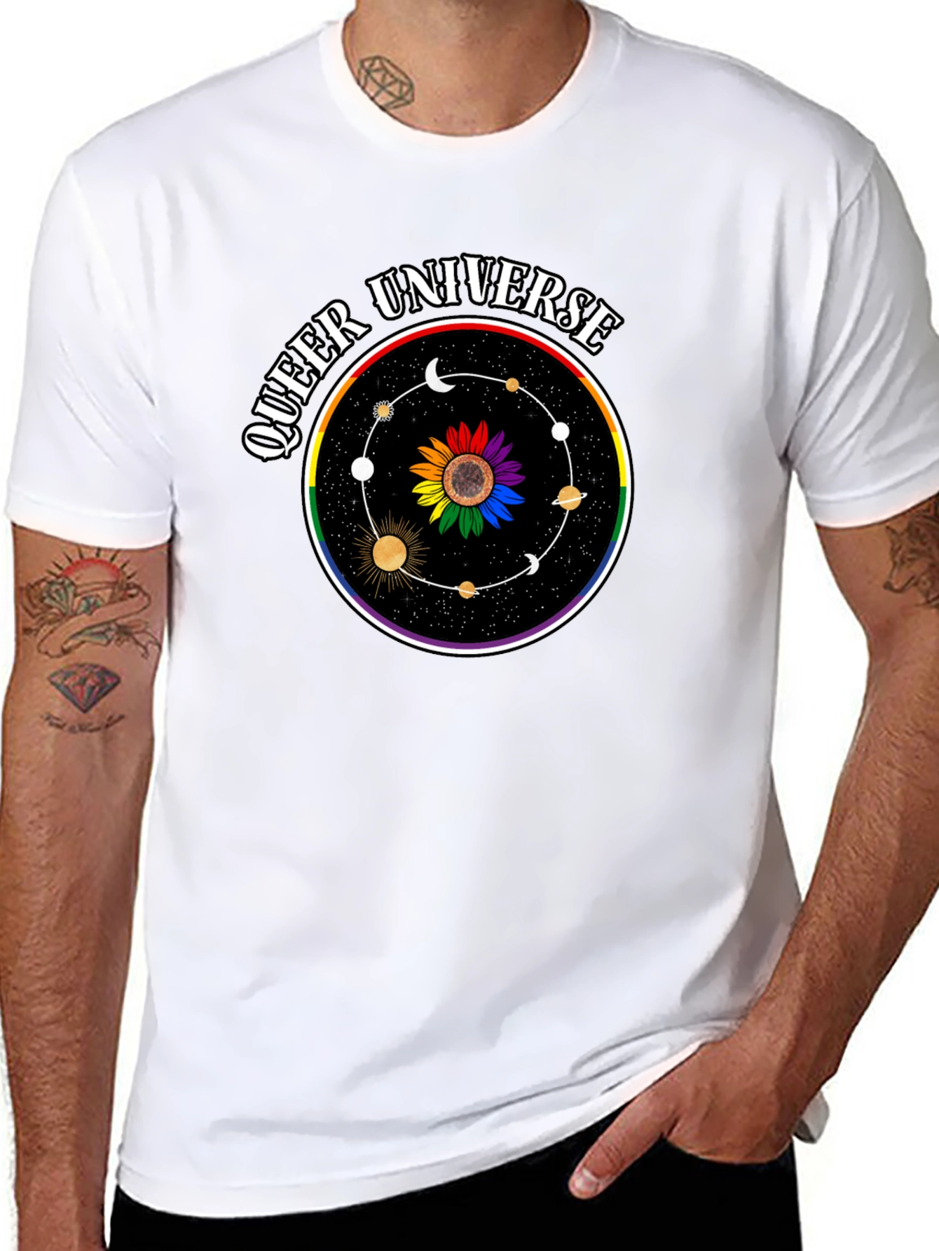 Queer Universe Graphic Tee - Black T-Shirt