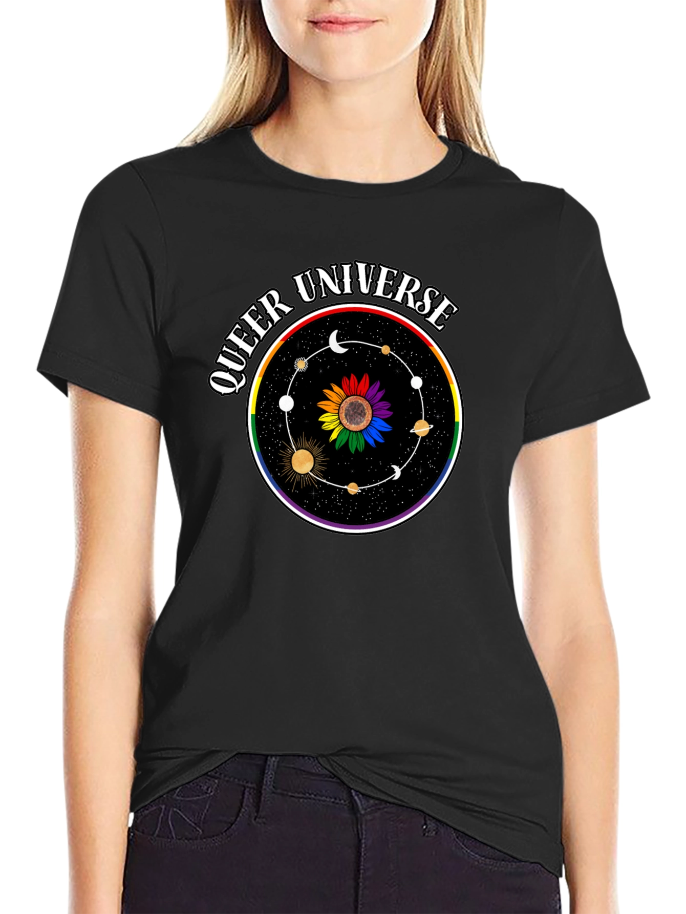 Queer Universe Graphic Tee - Black T-Shirt