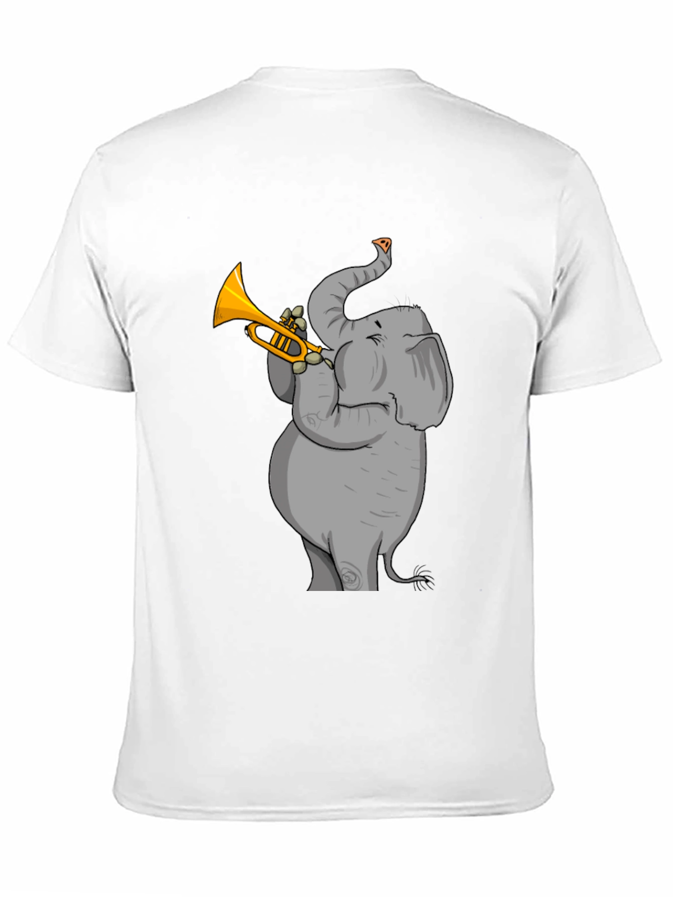 Trumpet Elephant Graphic Tee - Stylish Black T-Shirt