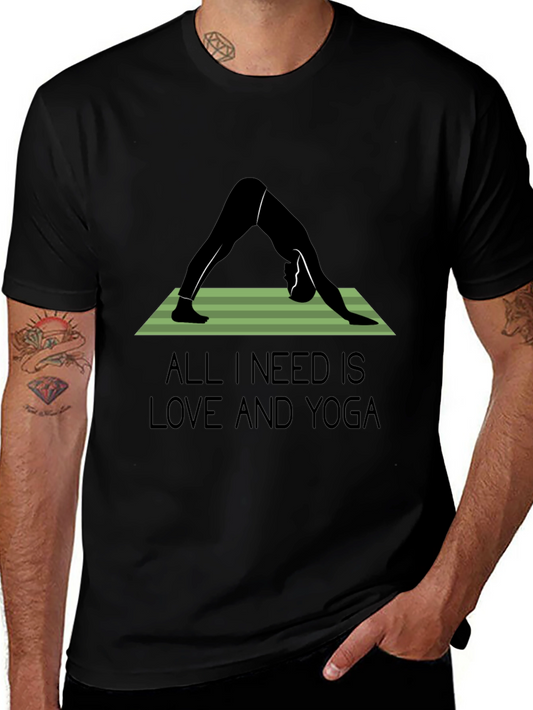 Yoga Lover Graphic Tee - All I Need is Love and Yoga