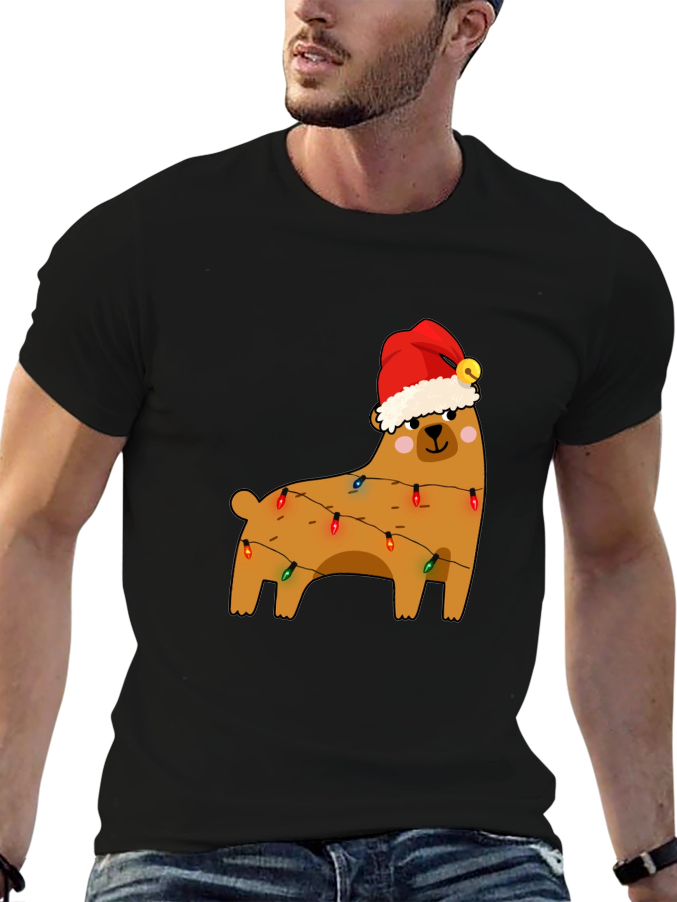 Festive Bear Christmas Lights T-Shirt