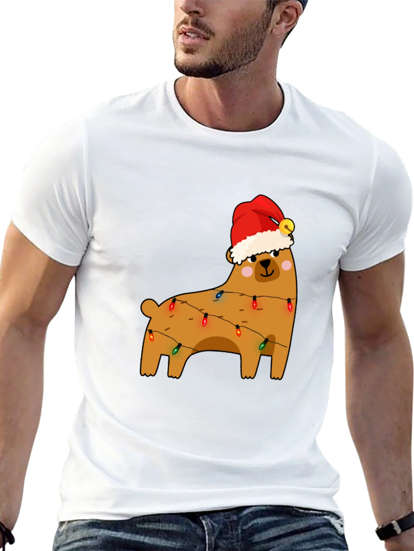 Festive Bear Christmas Lights T-Shirt