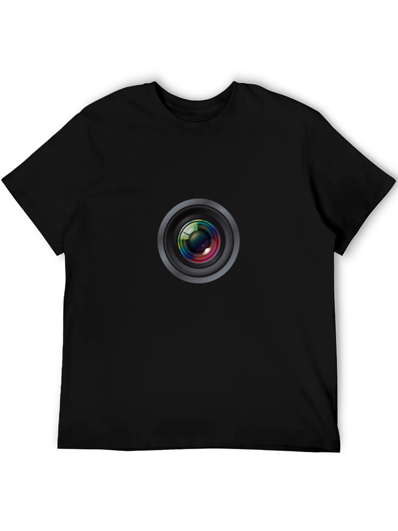 Camera Lens Graphic Tee - Mens Black T-Shirt