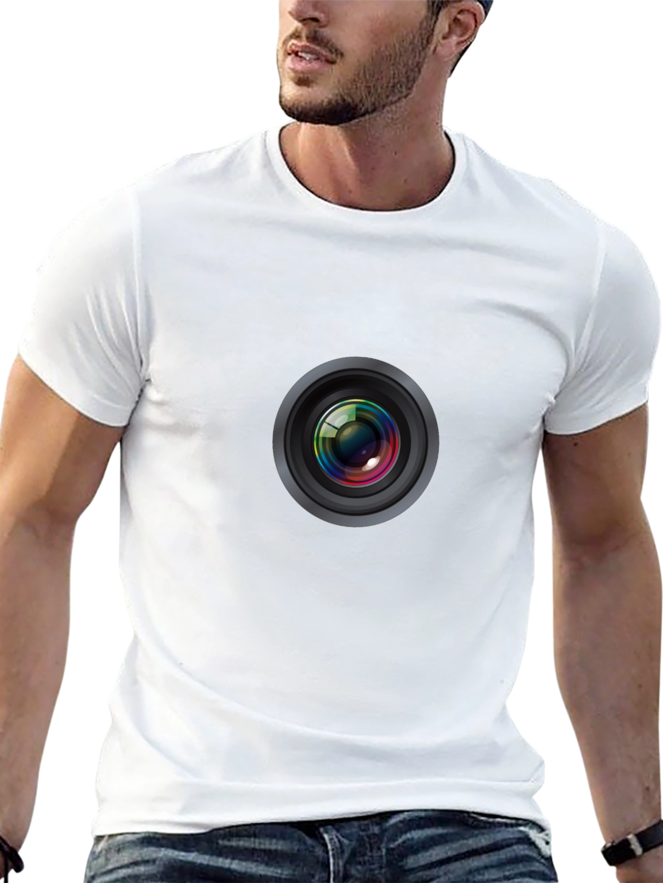 Camera Lens Graphic Tee - Mens Black T-Shirt