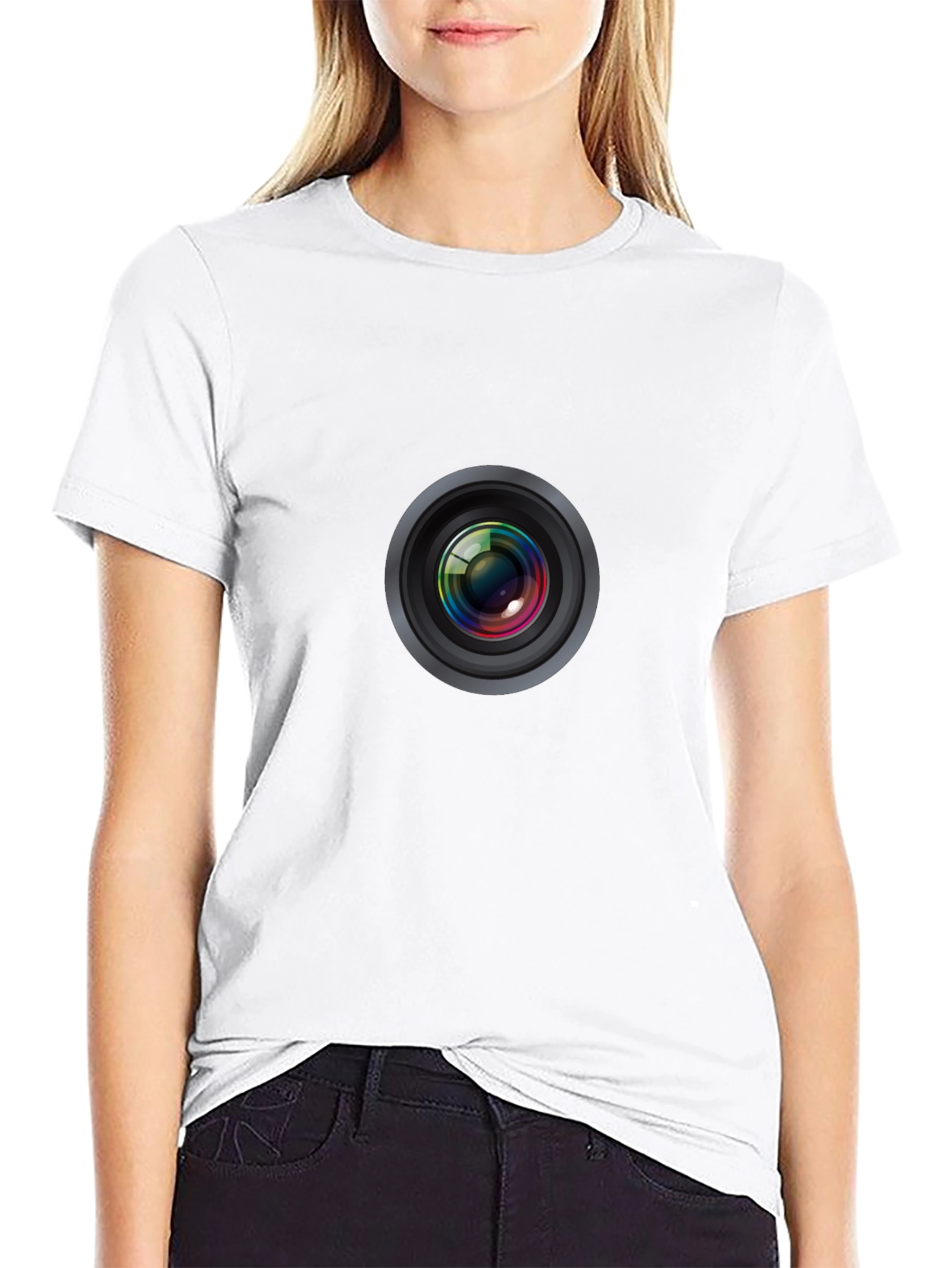 Camera Lens Graphic Tee - Mens Black T-Shirt