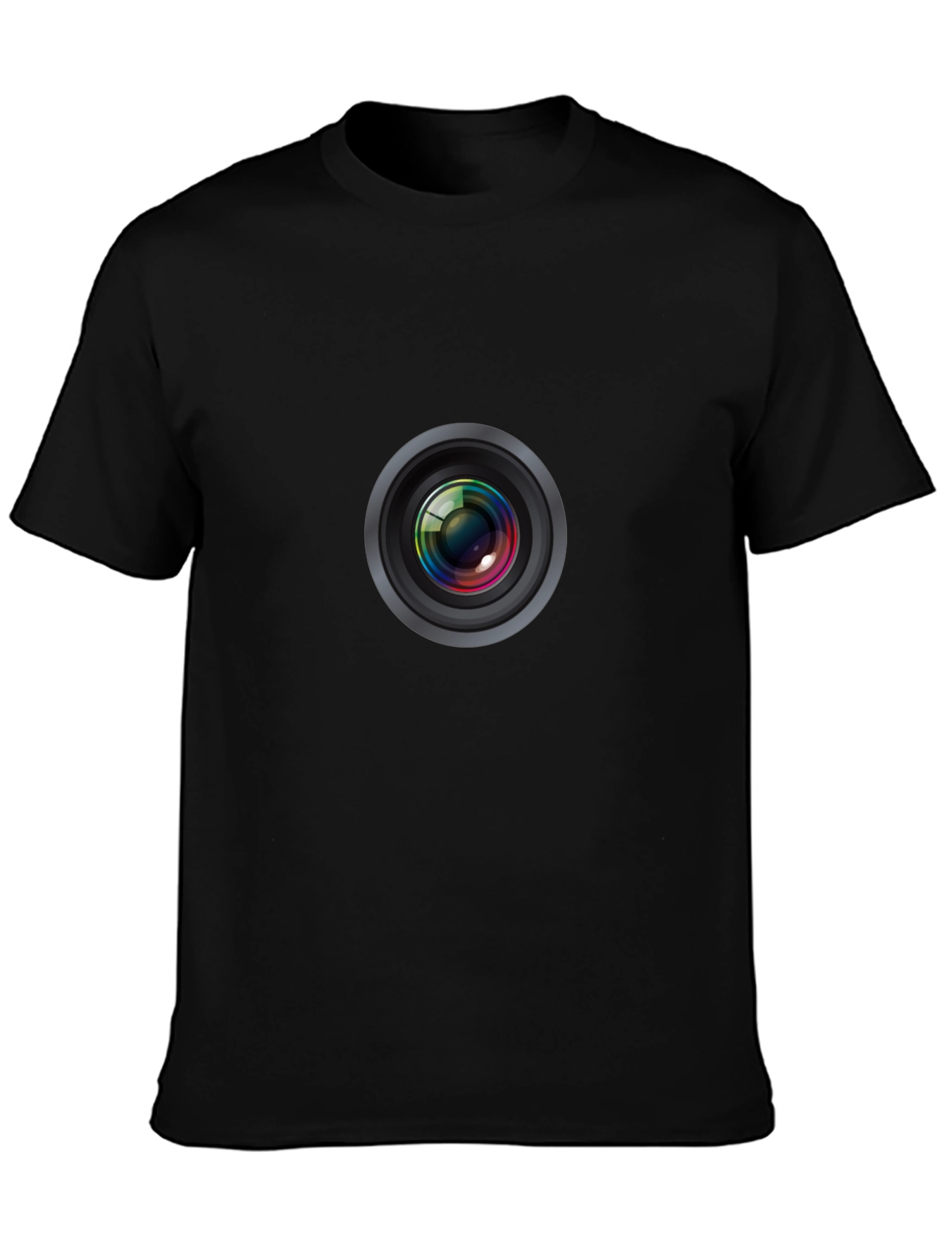 Camera Lens Graphic Tee - Mens Black T-Shirt