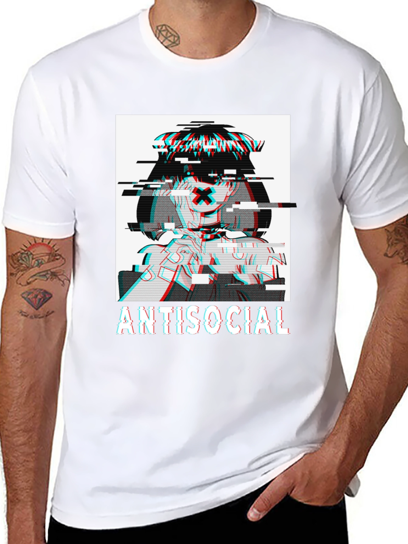 Antisocial Glitch Anime T-Shirt