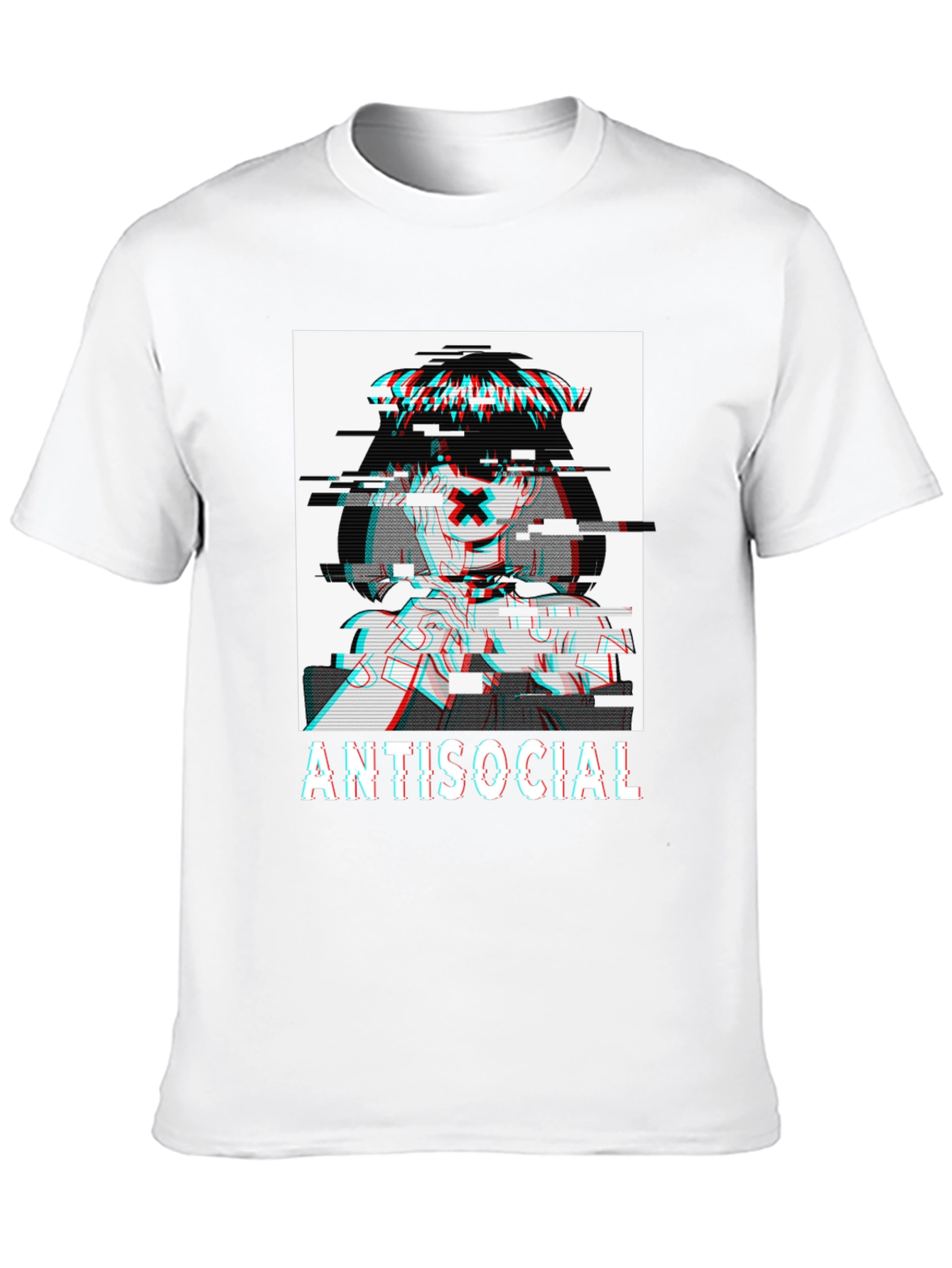 Antisocial Glitch Anime T-Shirt