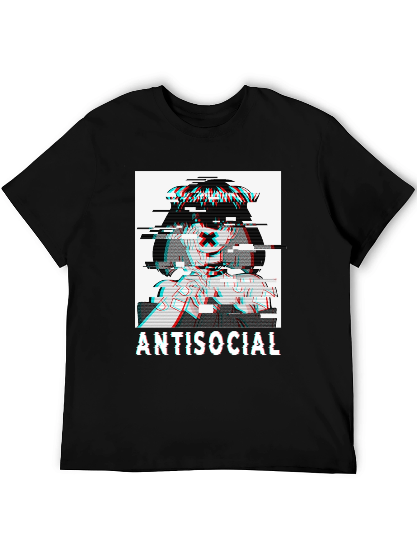 Antisocial Glitch Anime T-Shirt
