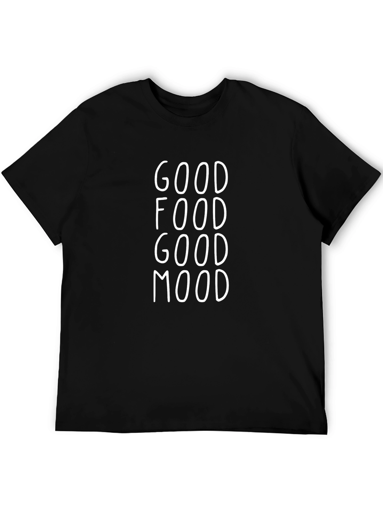Good Food Good Mood Black Graphic Tee