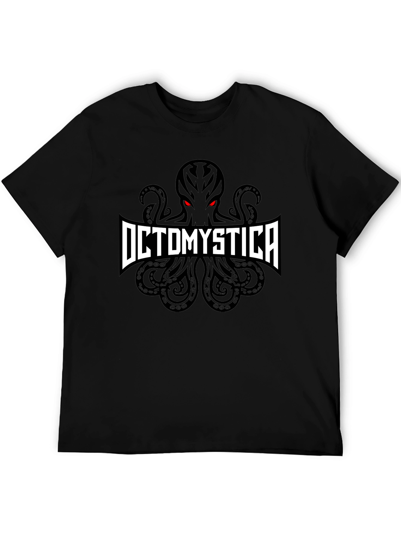 Octomystica Graphic Print Black T-Shirt
