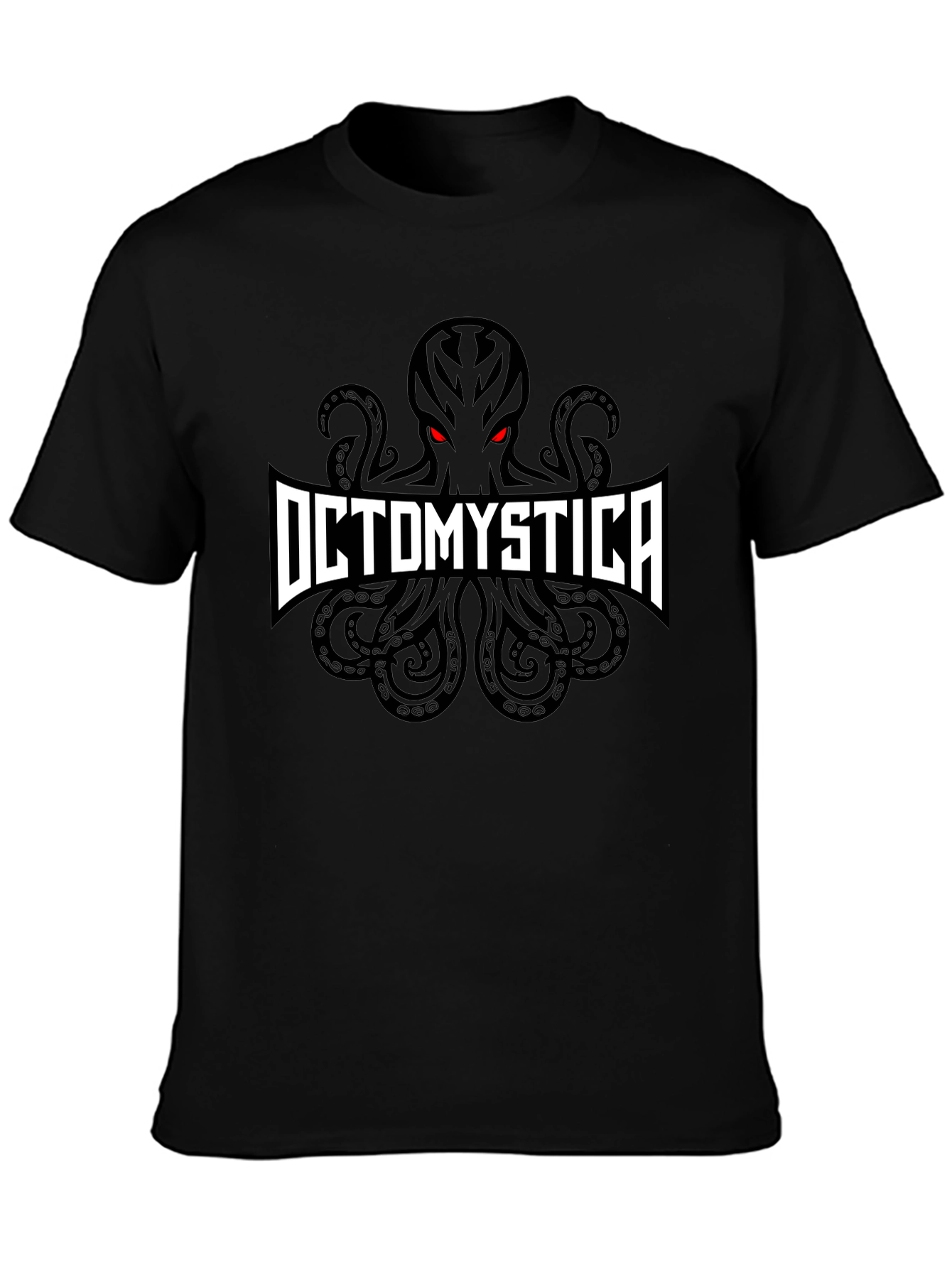 Octomystica Graphic Print Black T-Shirt
