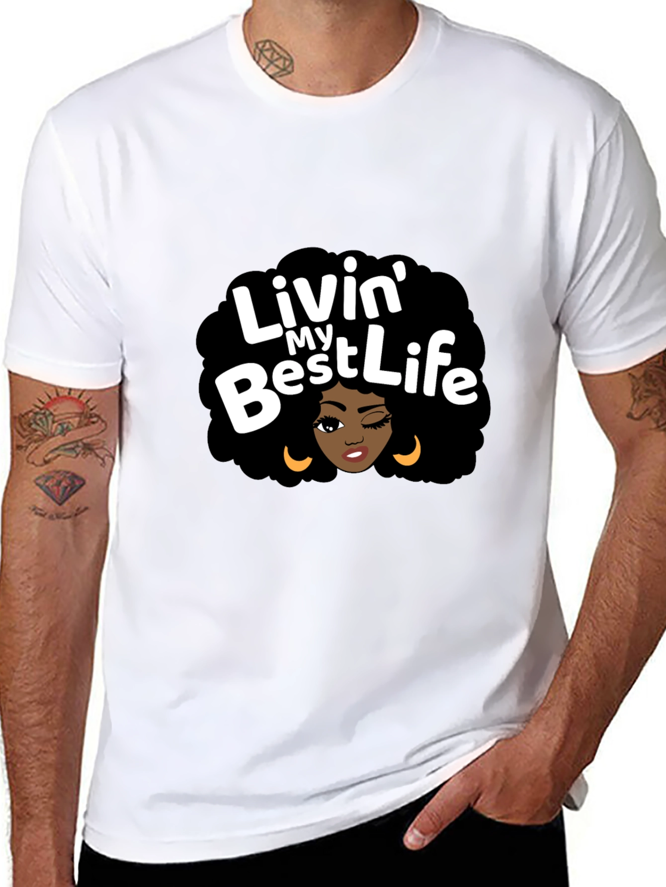 Livin My Best Life Black T-Shirt