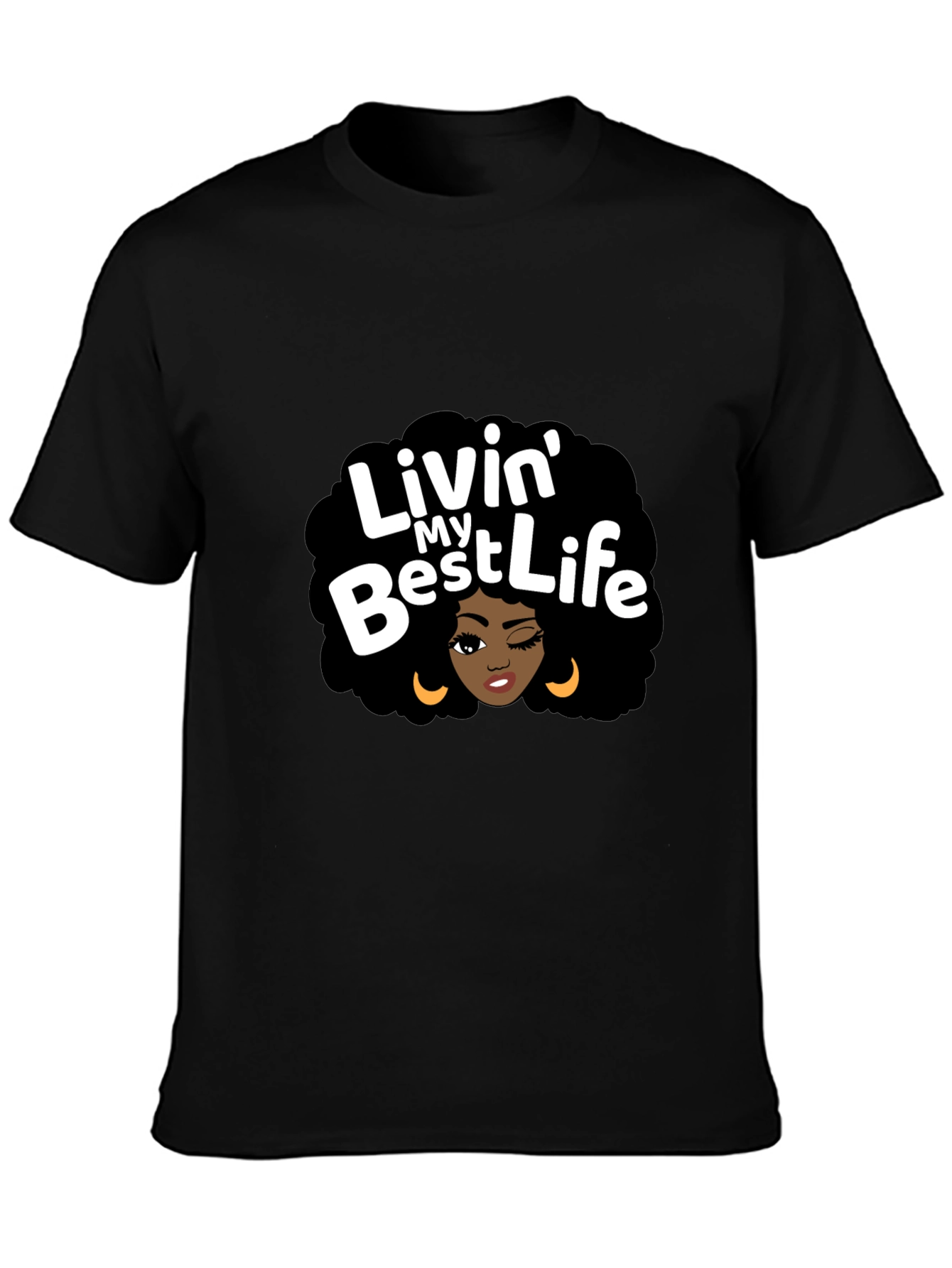 Livin My Best Life Black T-Shirt