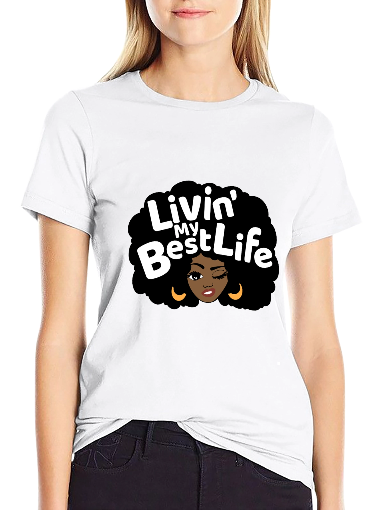Livin My Best Life Black T-Shirt