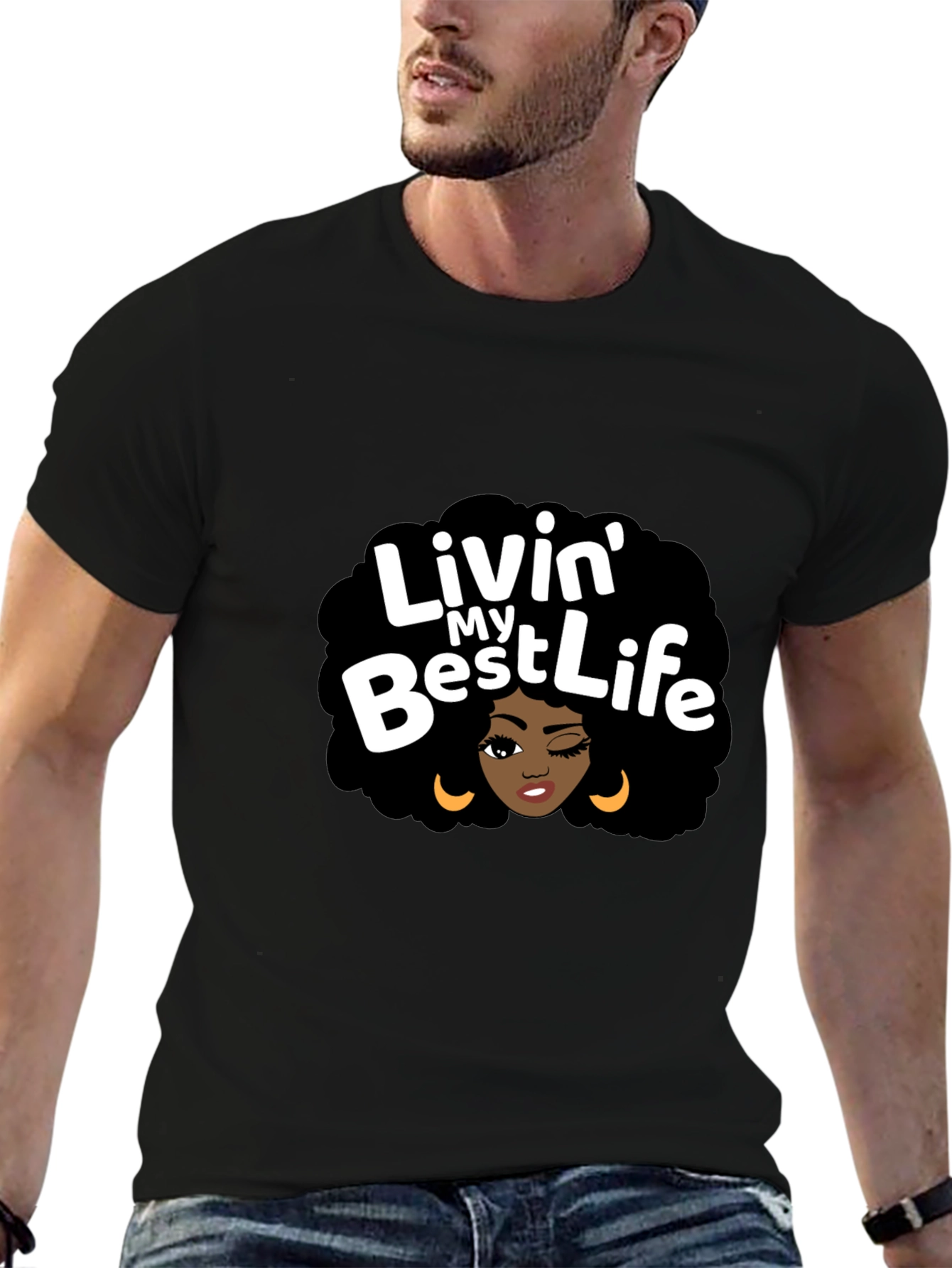 Livin My Best Life Black T-Shirt